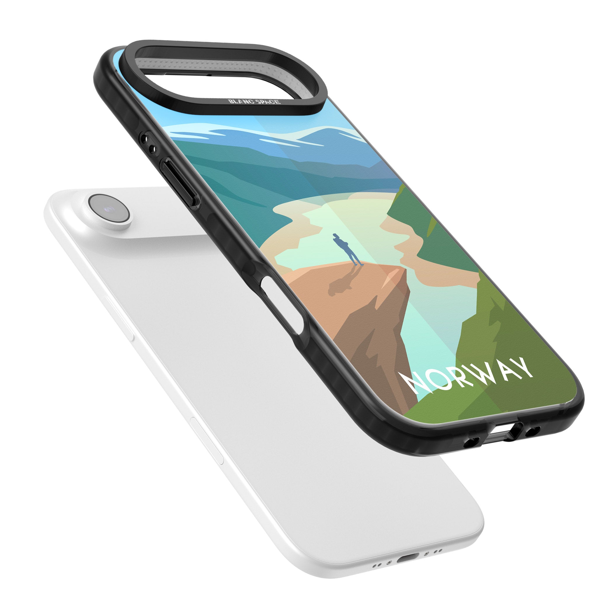 Vintage Travel Poster Norway iPhone 17 Air Impact Black Phone Case Colours