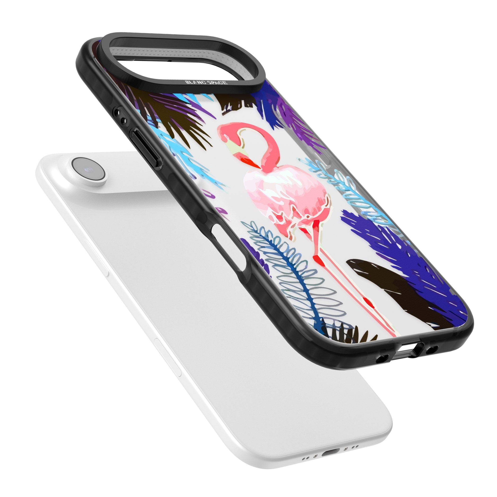 Tropical Flamingo iPhone 17 Air Impact Black Phone Case Colours