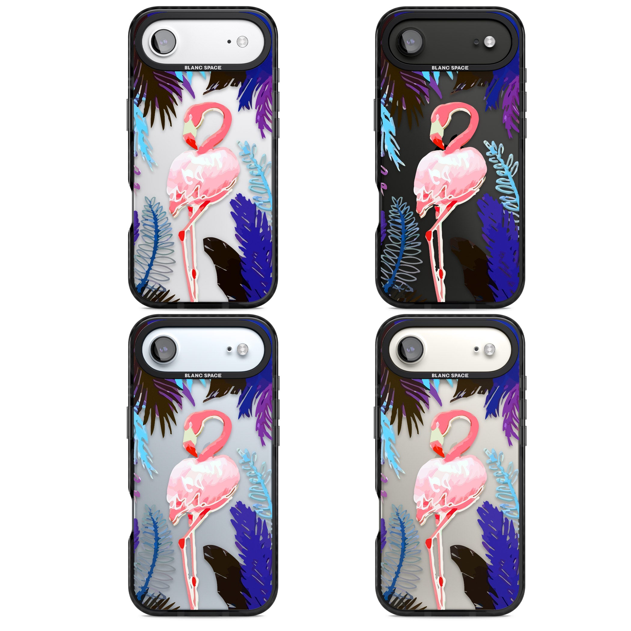Tropical Flamingo iPhone 17 Air Impact Black Phone Case APT Impact Protection