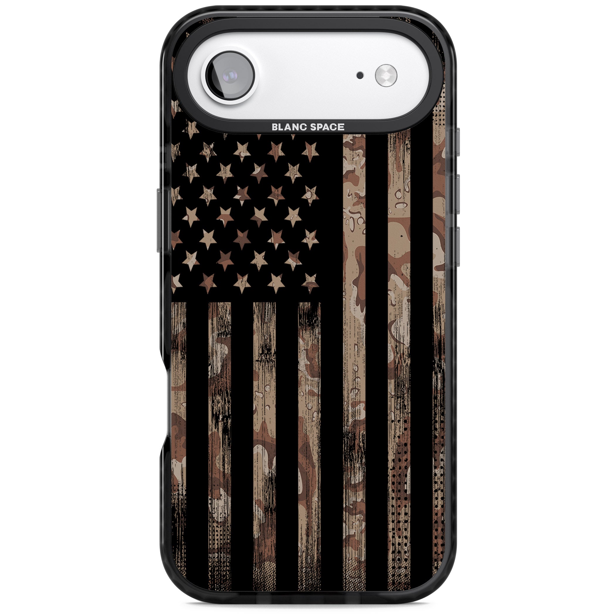 American Flag Camo iPhone 17 Air Impact Black Phone Case