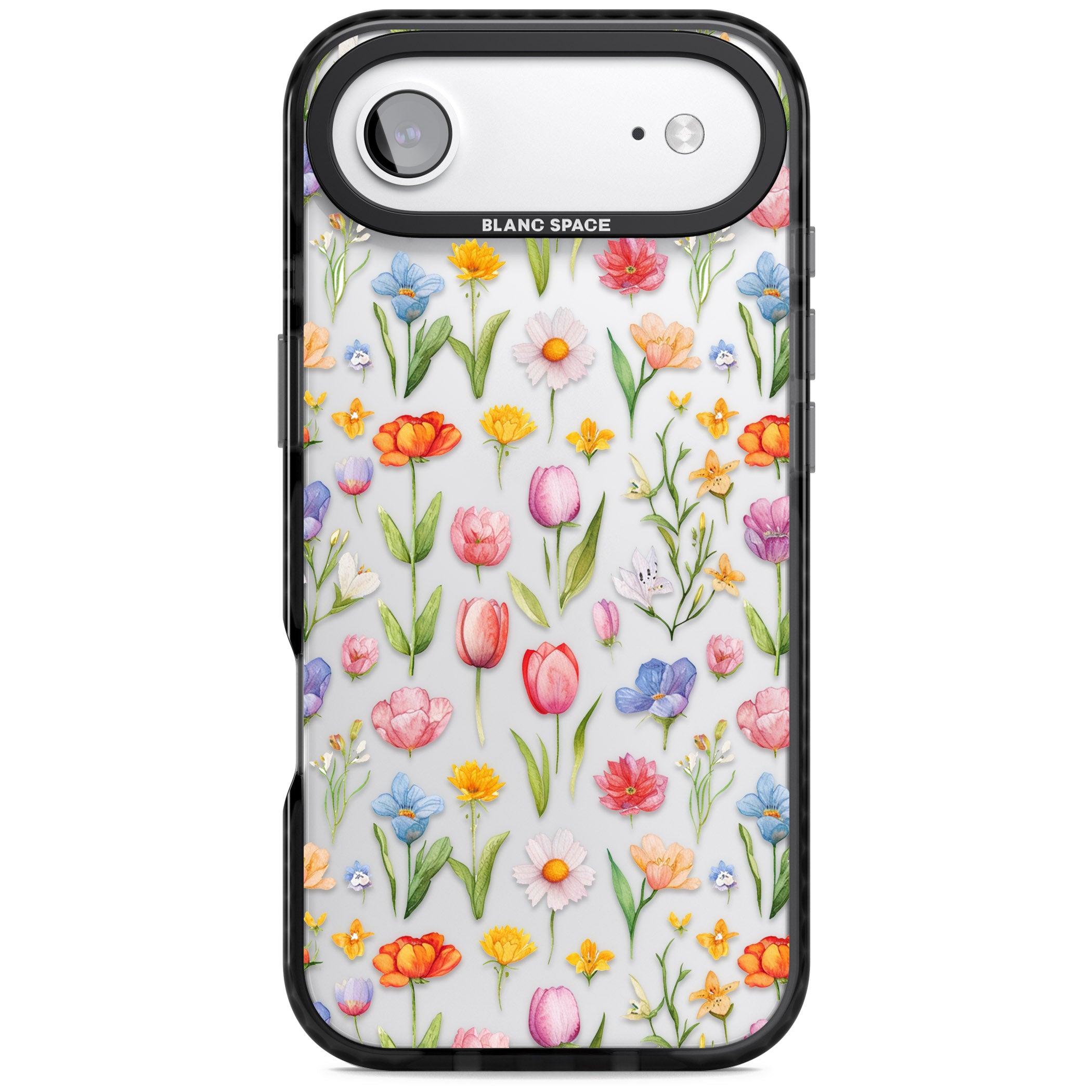 Small Flower Mix iPhone 17 Air Impact Black Phone Case