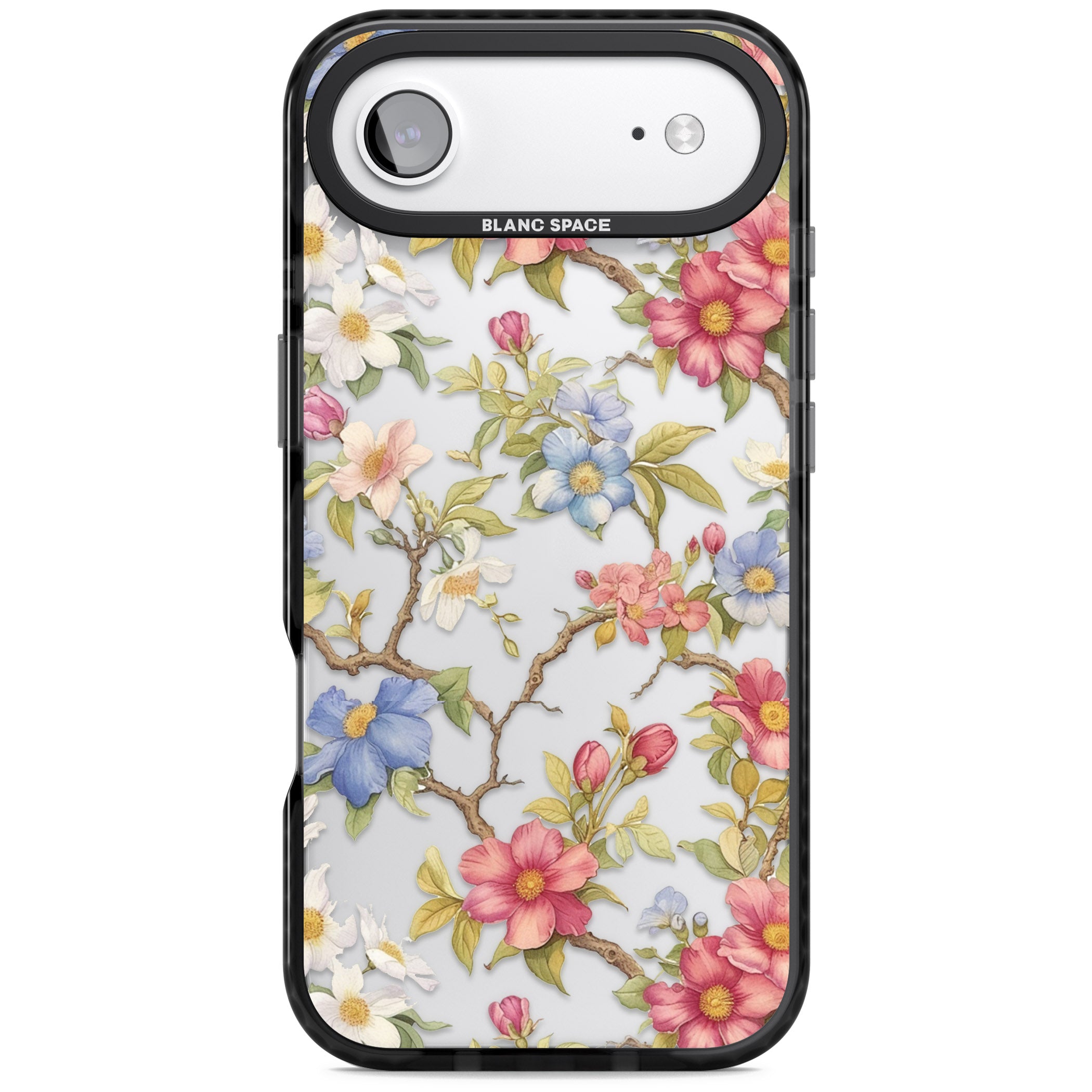 Vintage Vines & Flowers iPhone 17 Air Impact Black Phone Case