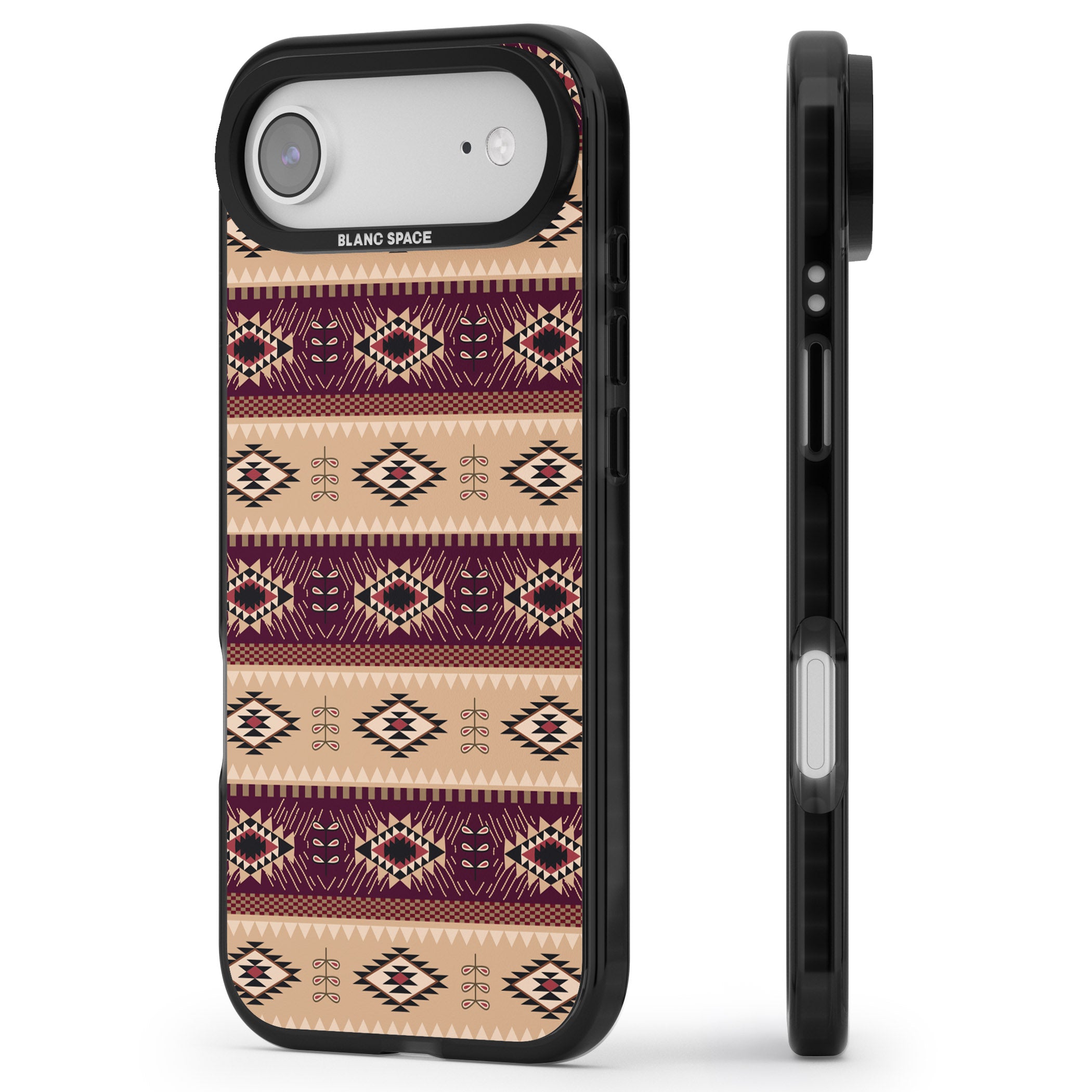 Western Poncho iPhone 17 Air Impact Black Phone Case Side Profile