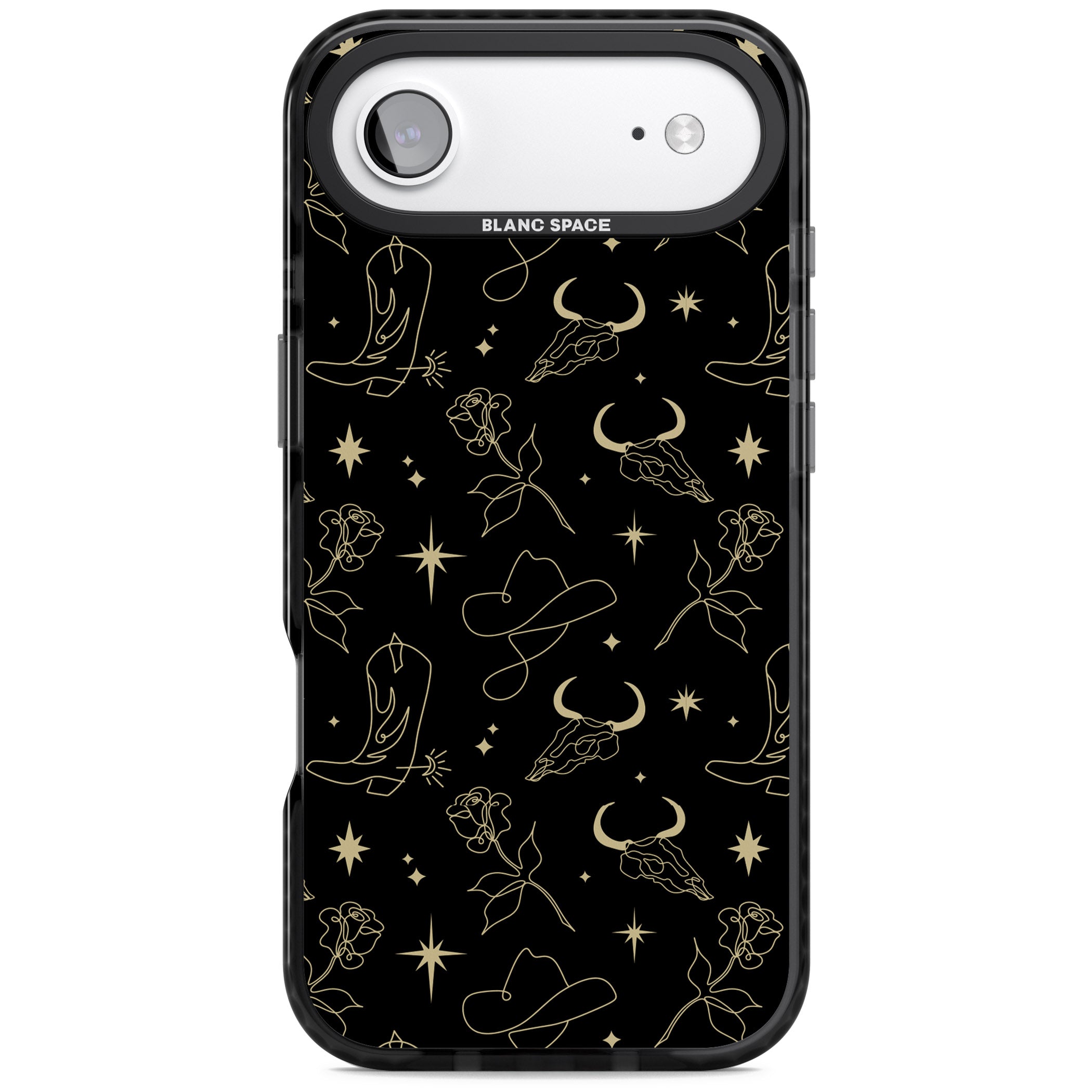 Celestial West Pattern iPhone 17 Air Impact Black Phone Case