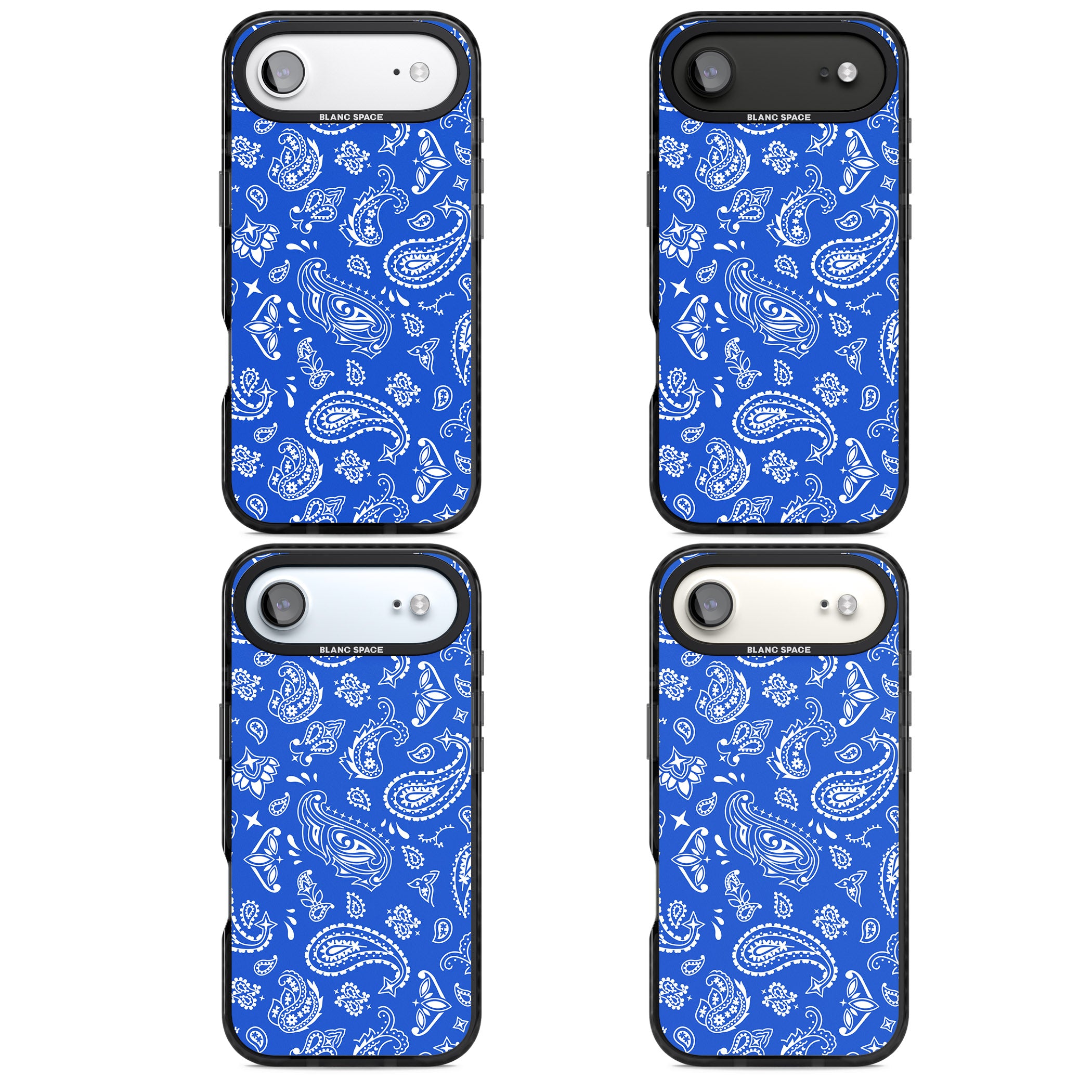 Blue Bandana iPhone 17 Air Impact Black Phone Case APT Impact Protection