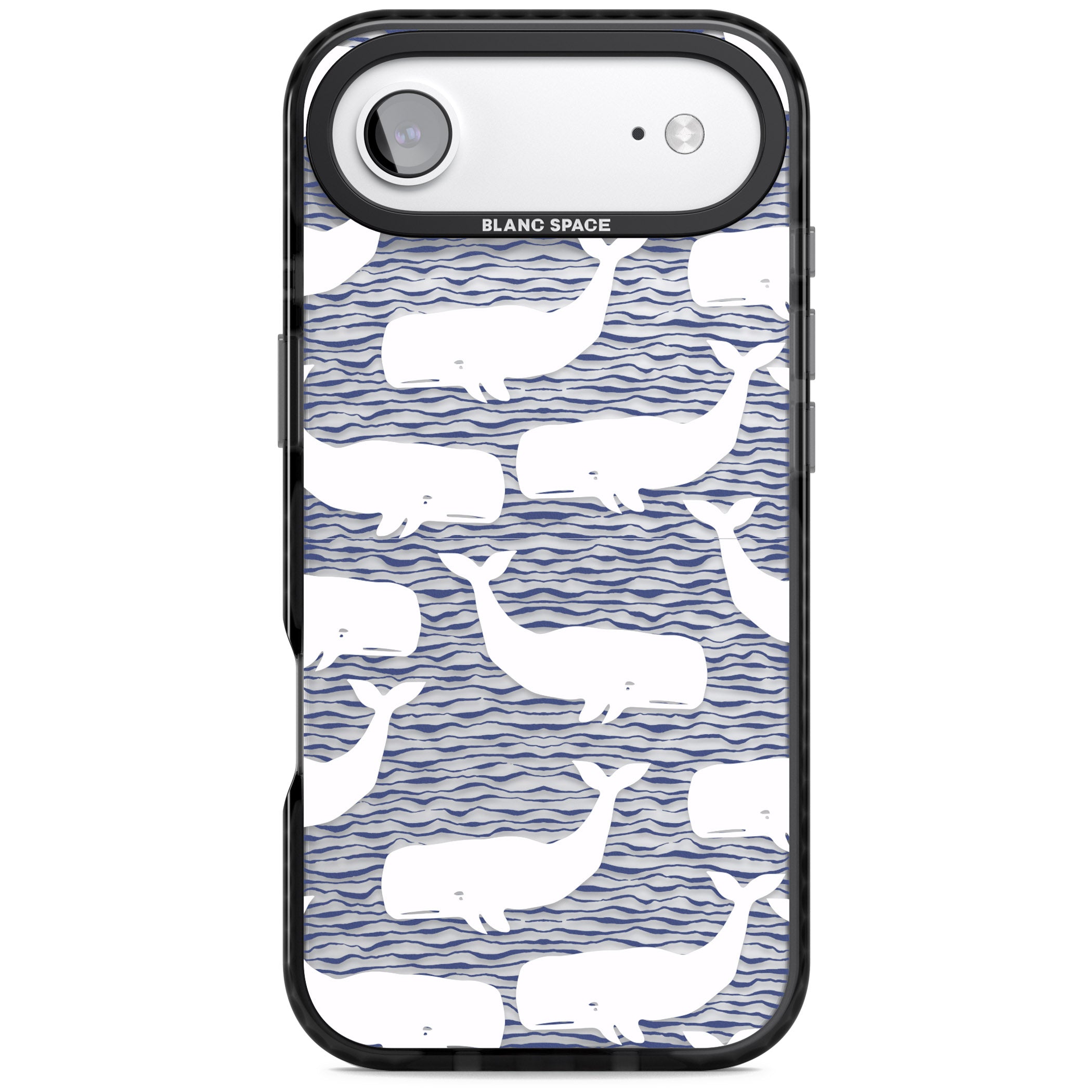 Whale Wave iPhone 17 Air Impact Black Phone Case