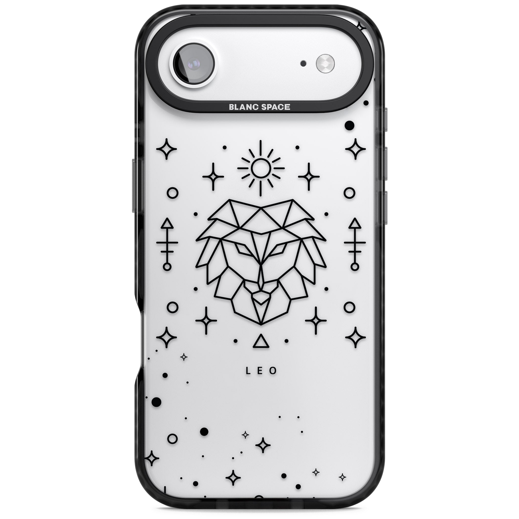 Leo Zodiac iPhone 17 Air Impact Black Phone Case