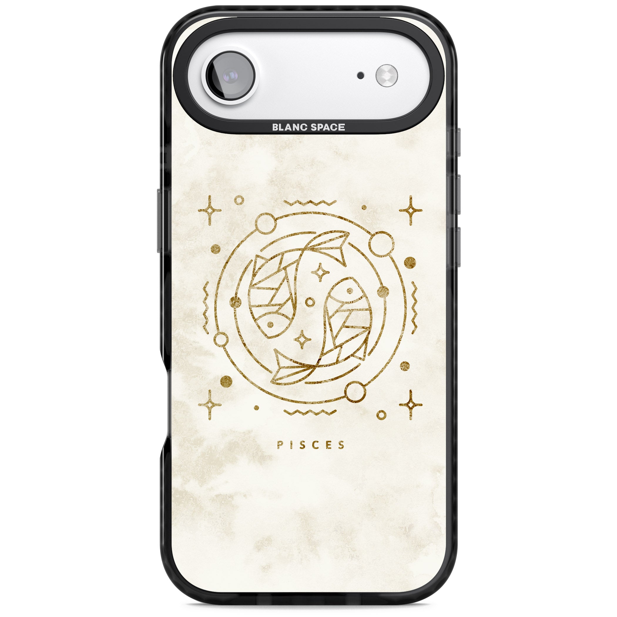 Pisces Emblem iPhone 17 Air Impact Black Phone Case