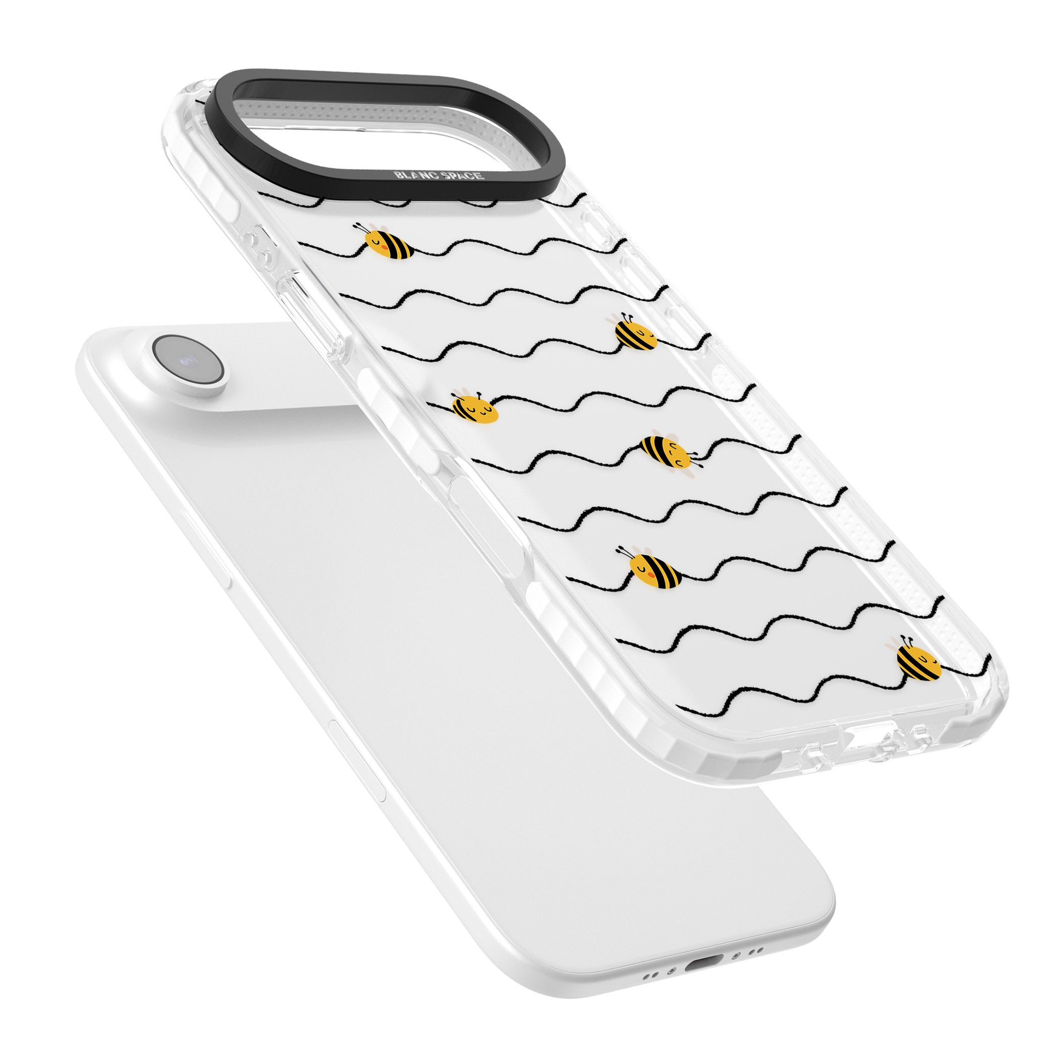 Bee Wave Pattern iPhone 17 Air Impact Clear Phone Case Colours