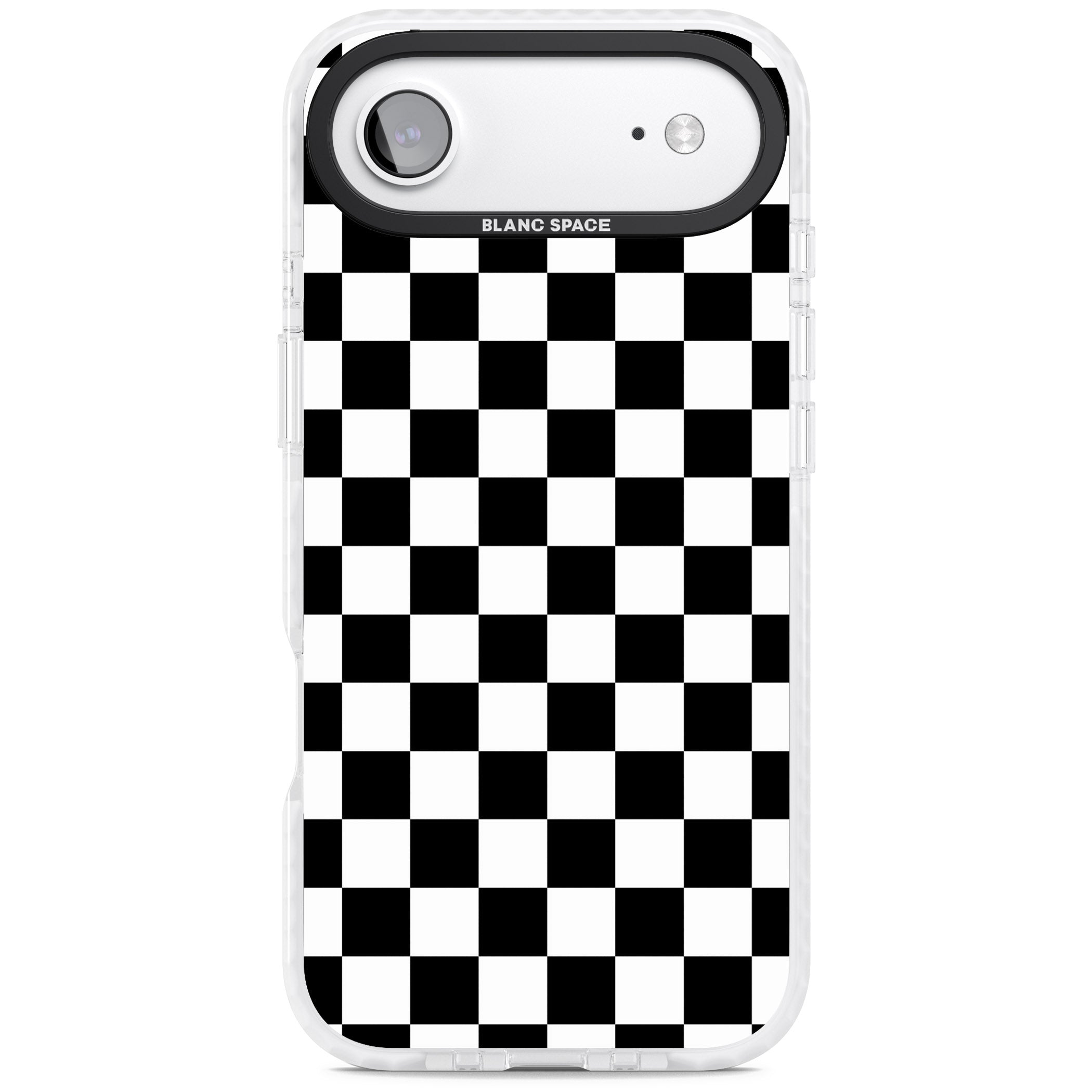 Black Checkered iPhone 17 Air Impact Clear Phone Case