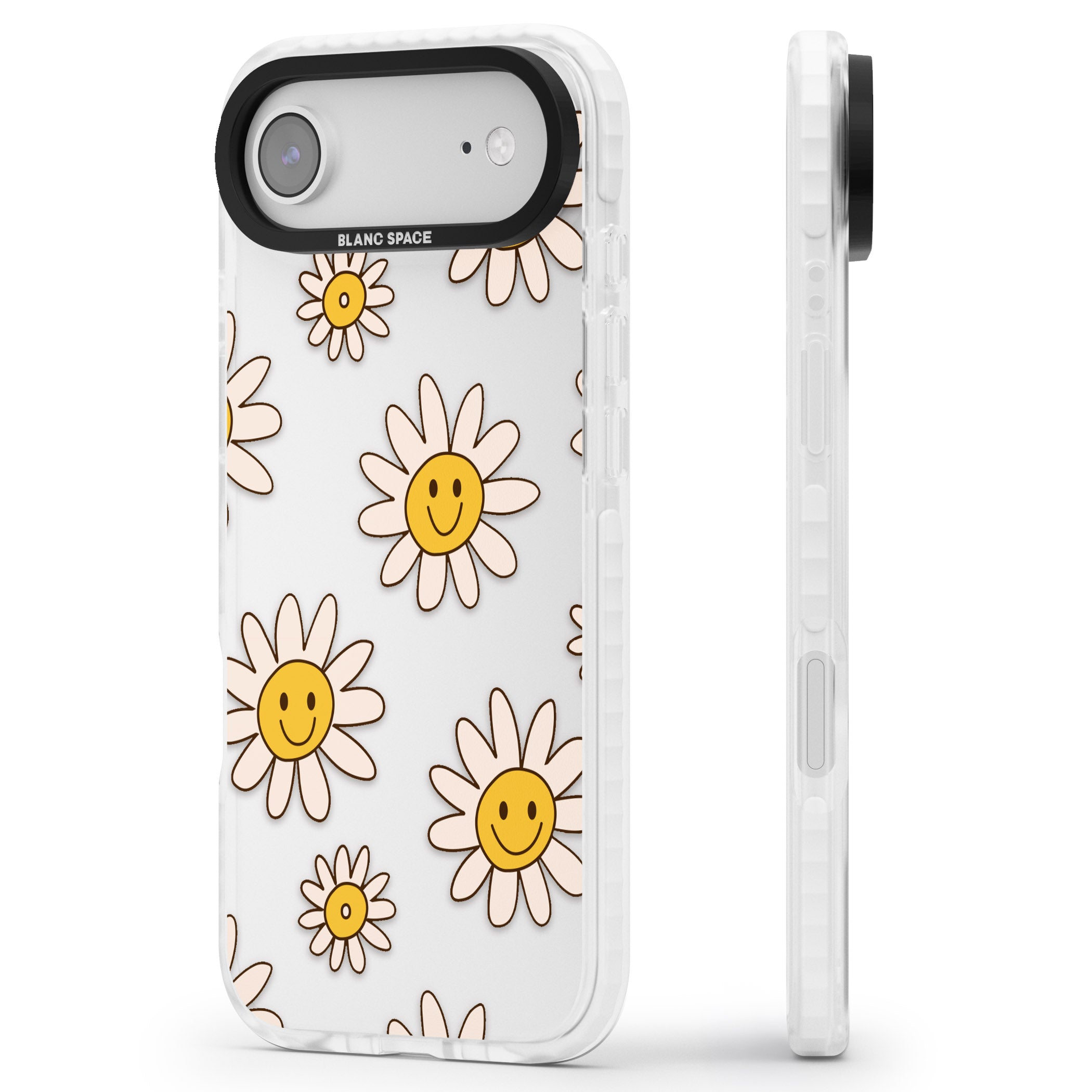 Daisy Faces iPhone 17 Air Impact Clear Phone Case Side Profile