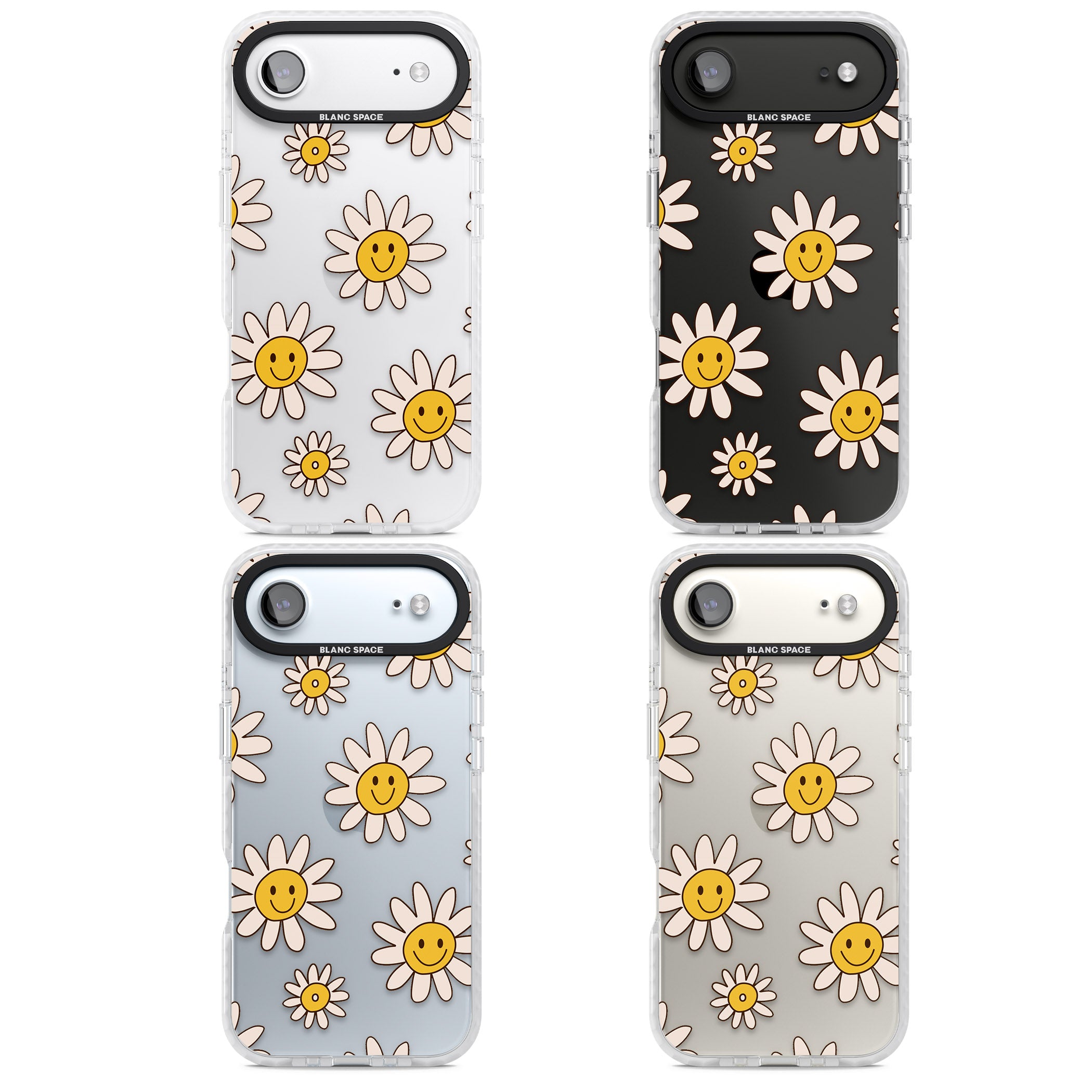 Daisy Faces iPhone 17 Air Impact Clear Phone Case APT Impact Protection