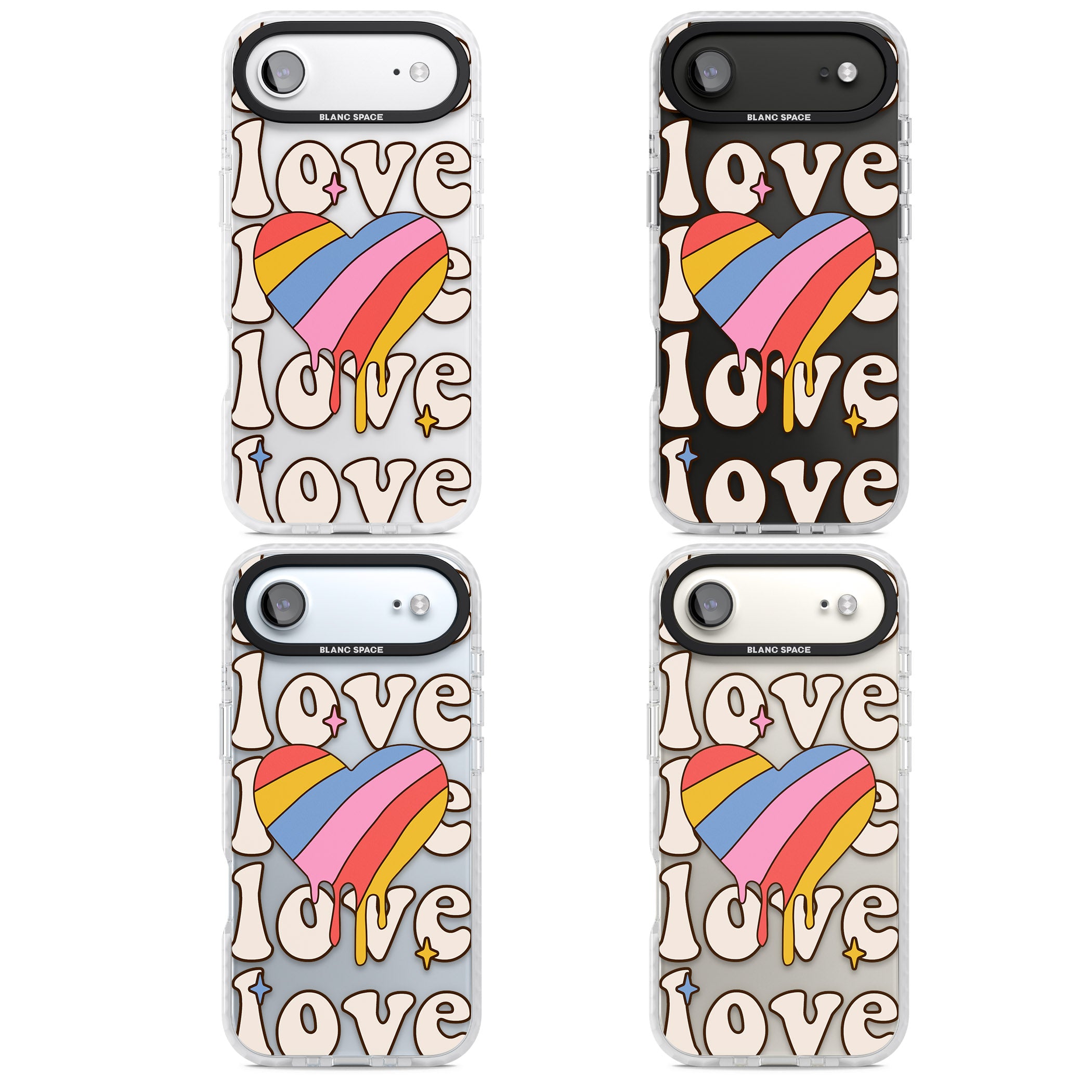 Groovy Love iPhone 17 Air Impact Clear Phone Case APT Impact Protection