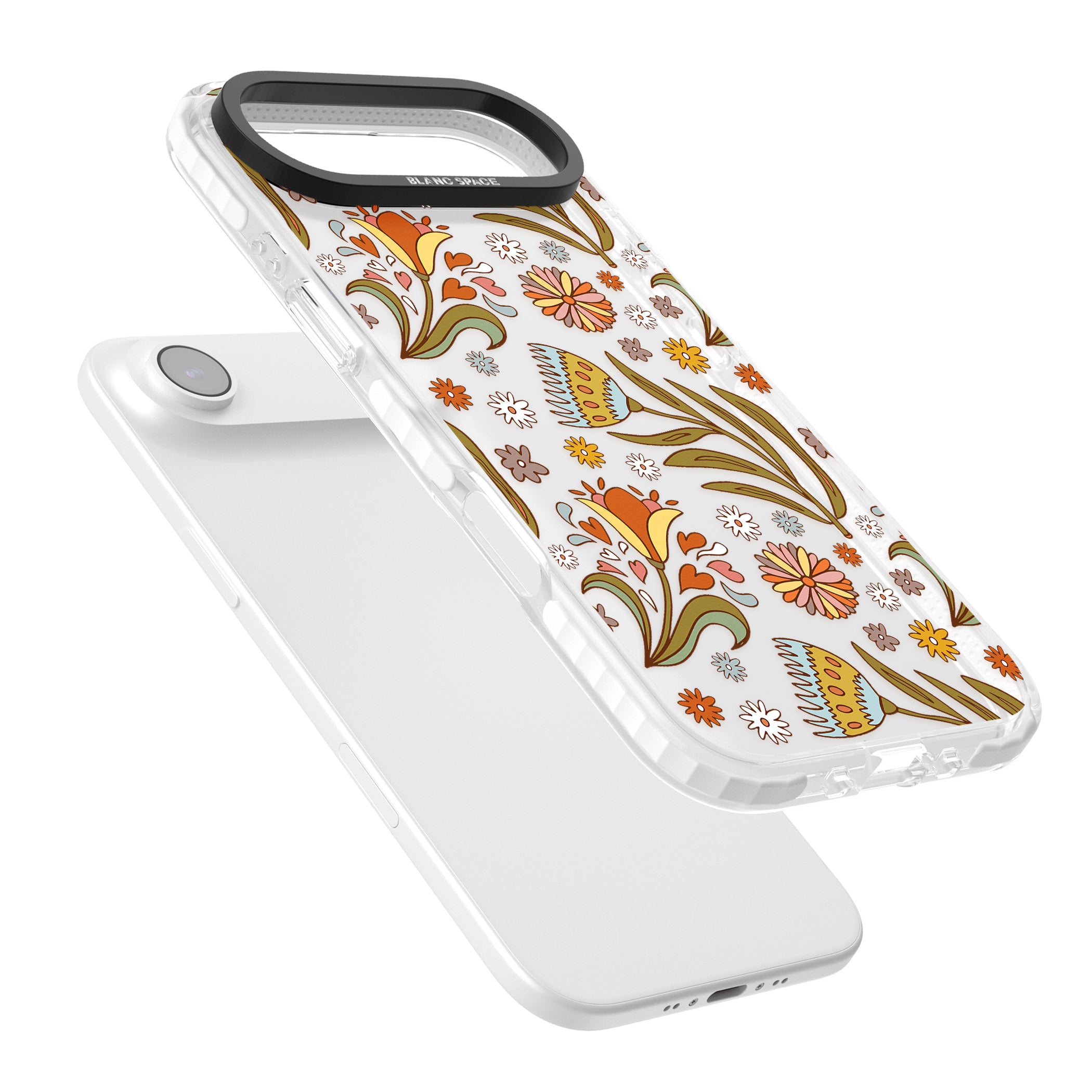 Boho Celestial Wildflower iPhone 17 Air Impact Clear Phone Case Colours