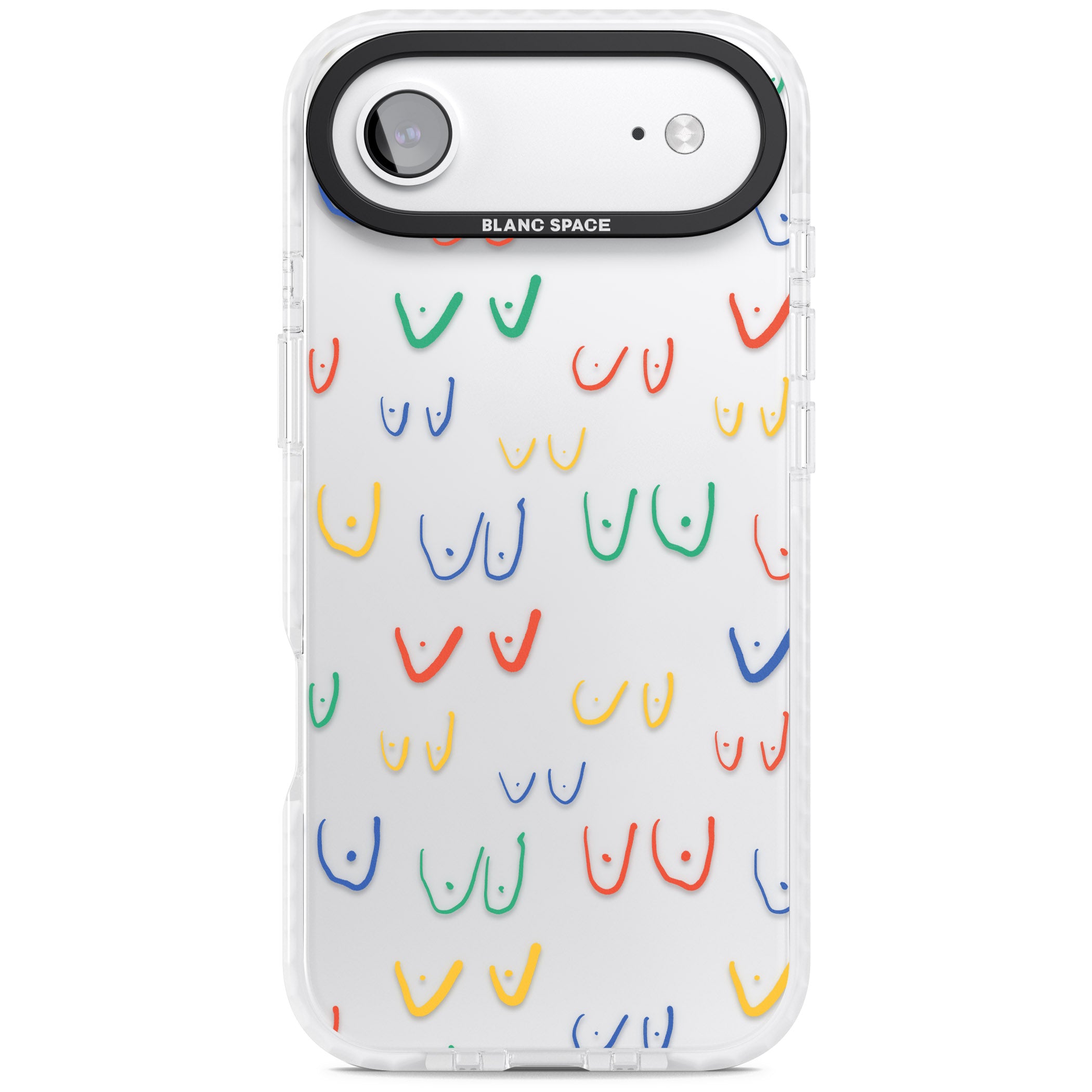 Boob Pattern (Mixed Colours) iPhone 17 Air Impact Clear Phone Case