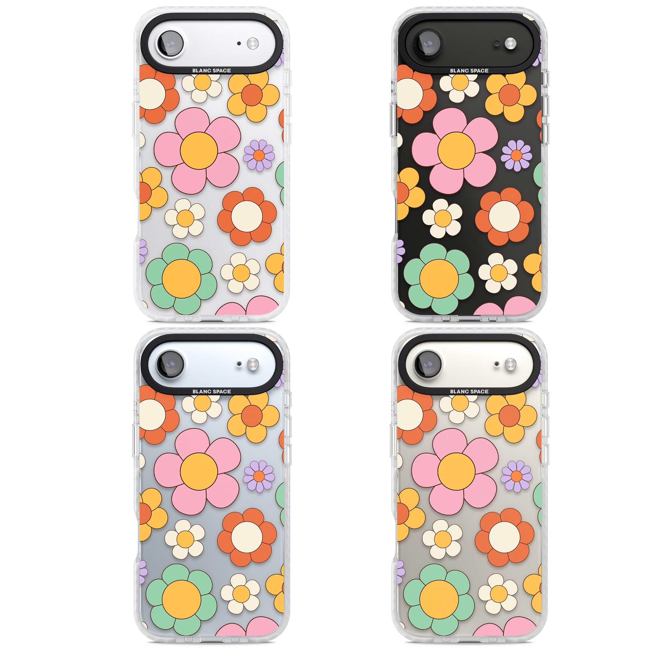 Groovy Blossoms iPhone 17 Air Impact Clear Phone Case APT Impact Protection