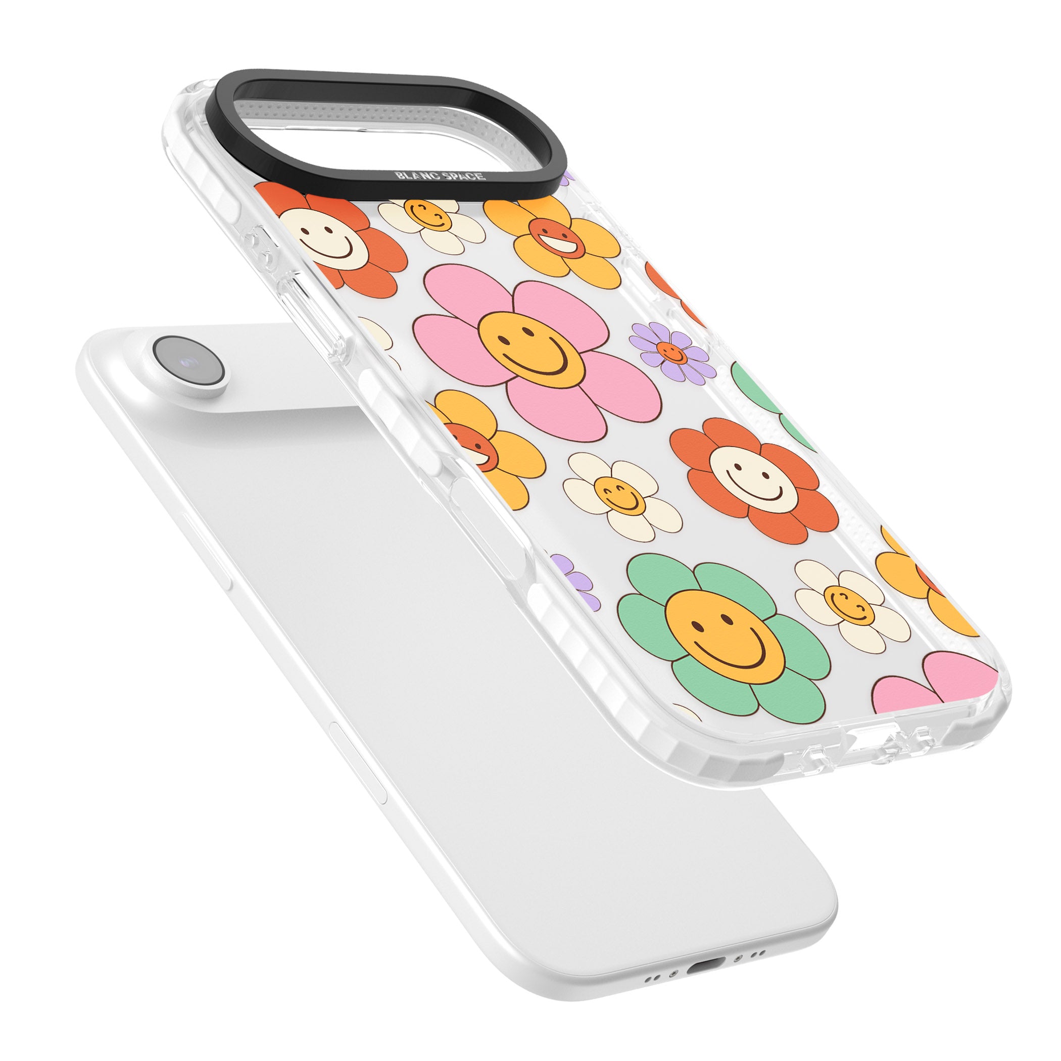 Happy Blossoms iPhone 17 Air Impact Clear Phone Case Colours