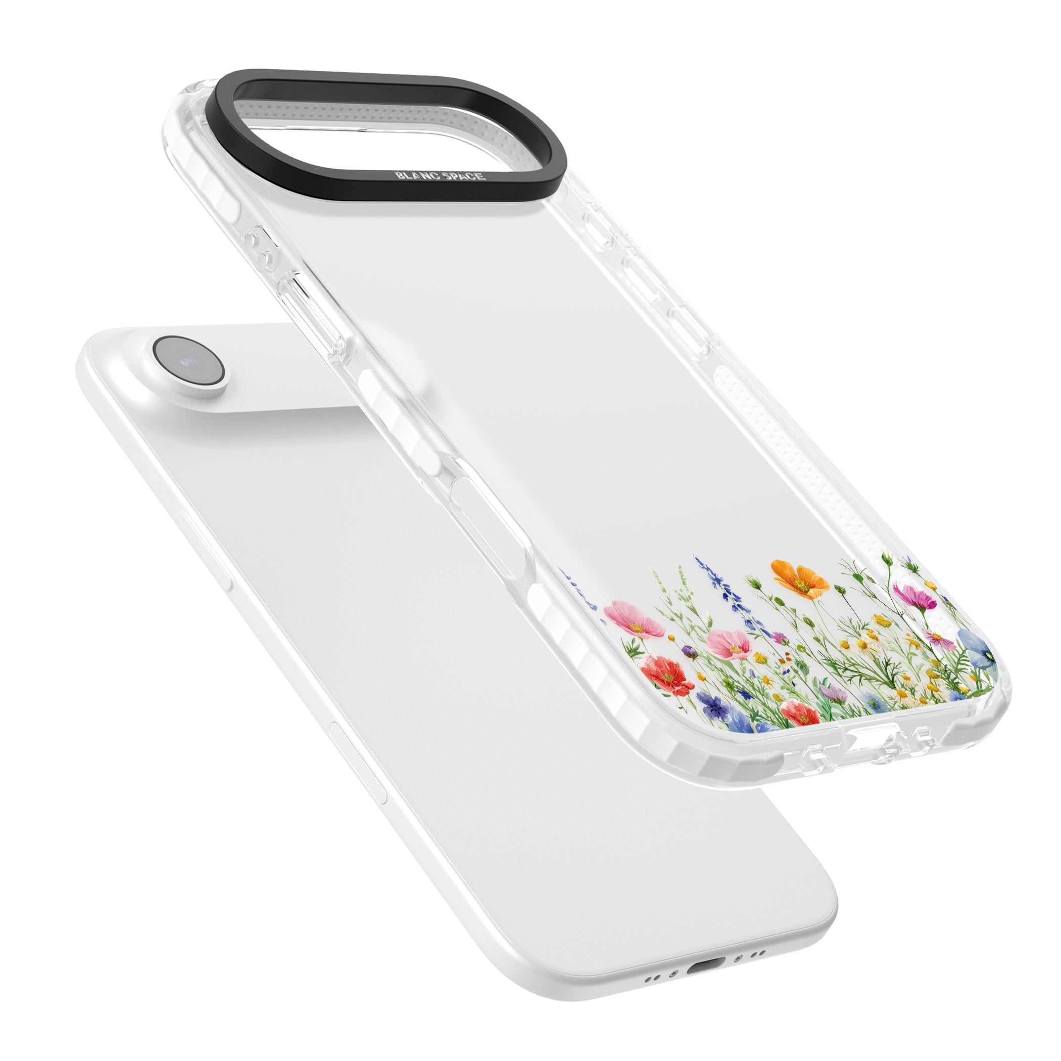 Minimal Wildflowers iPhone 17 Air Impact Clear Phone Case Colours