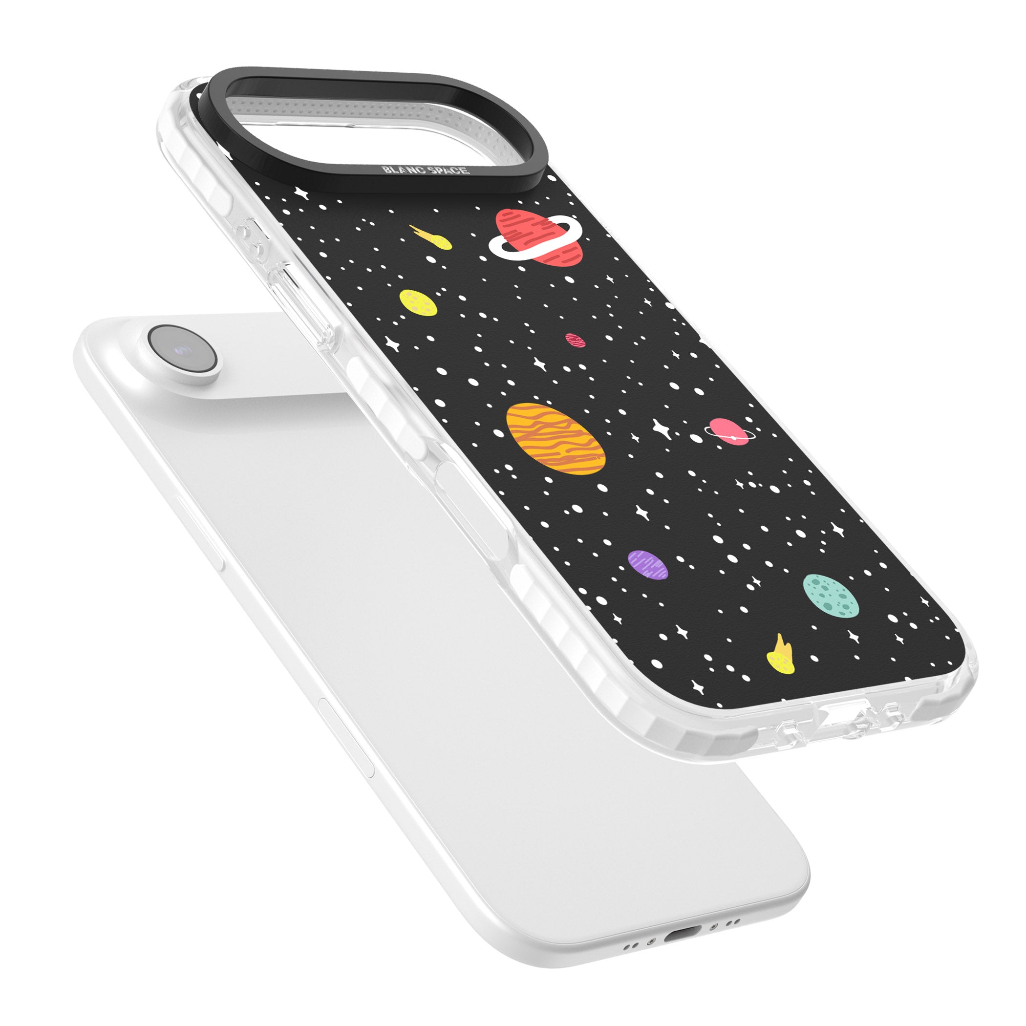 Cute Cartoon Planets iPhone 17 Air Impact Clear Phone Case Colours