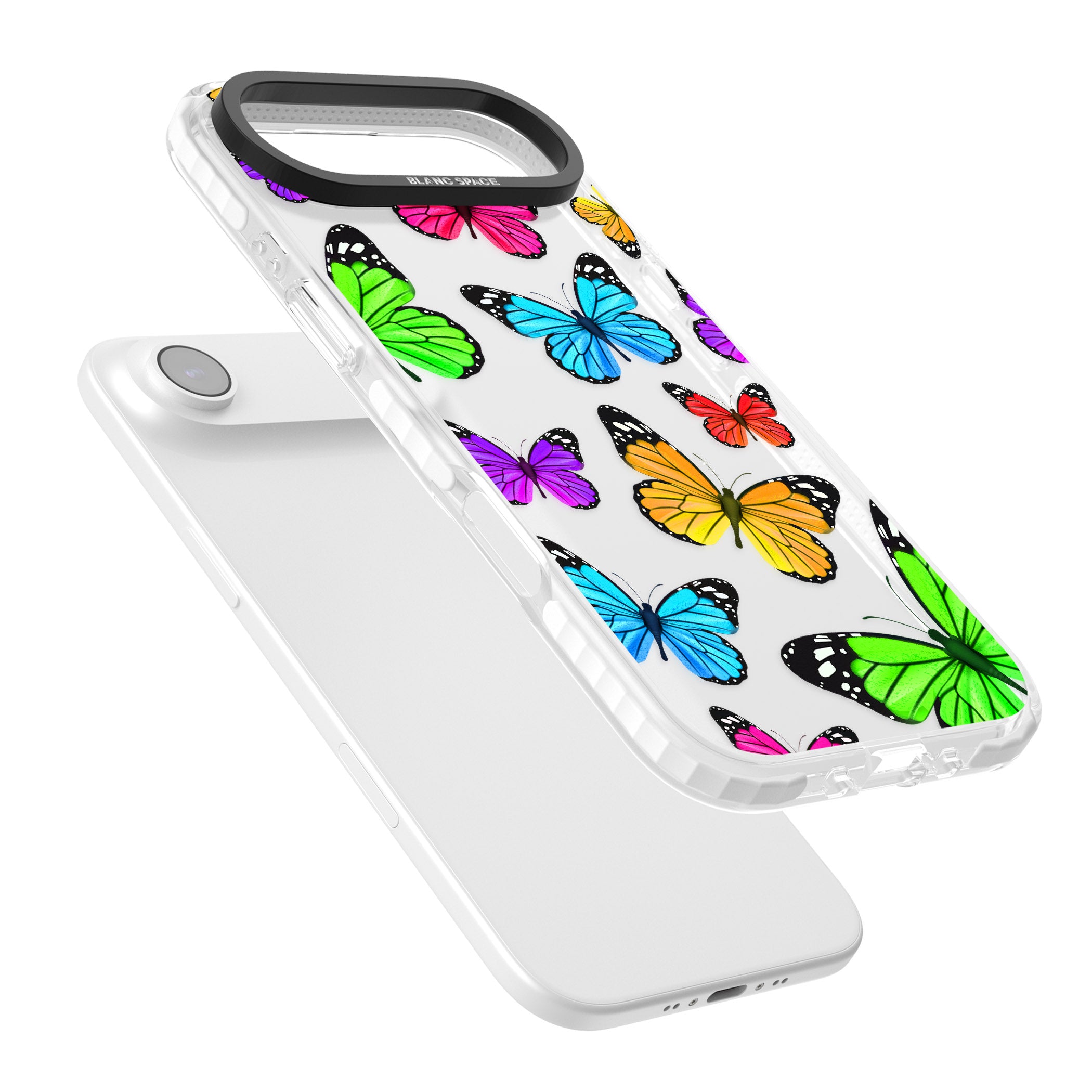 Vibrant Butterflies iPhone 17 Air Impact Clear Phone Case Colours