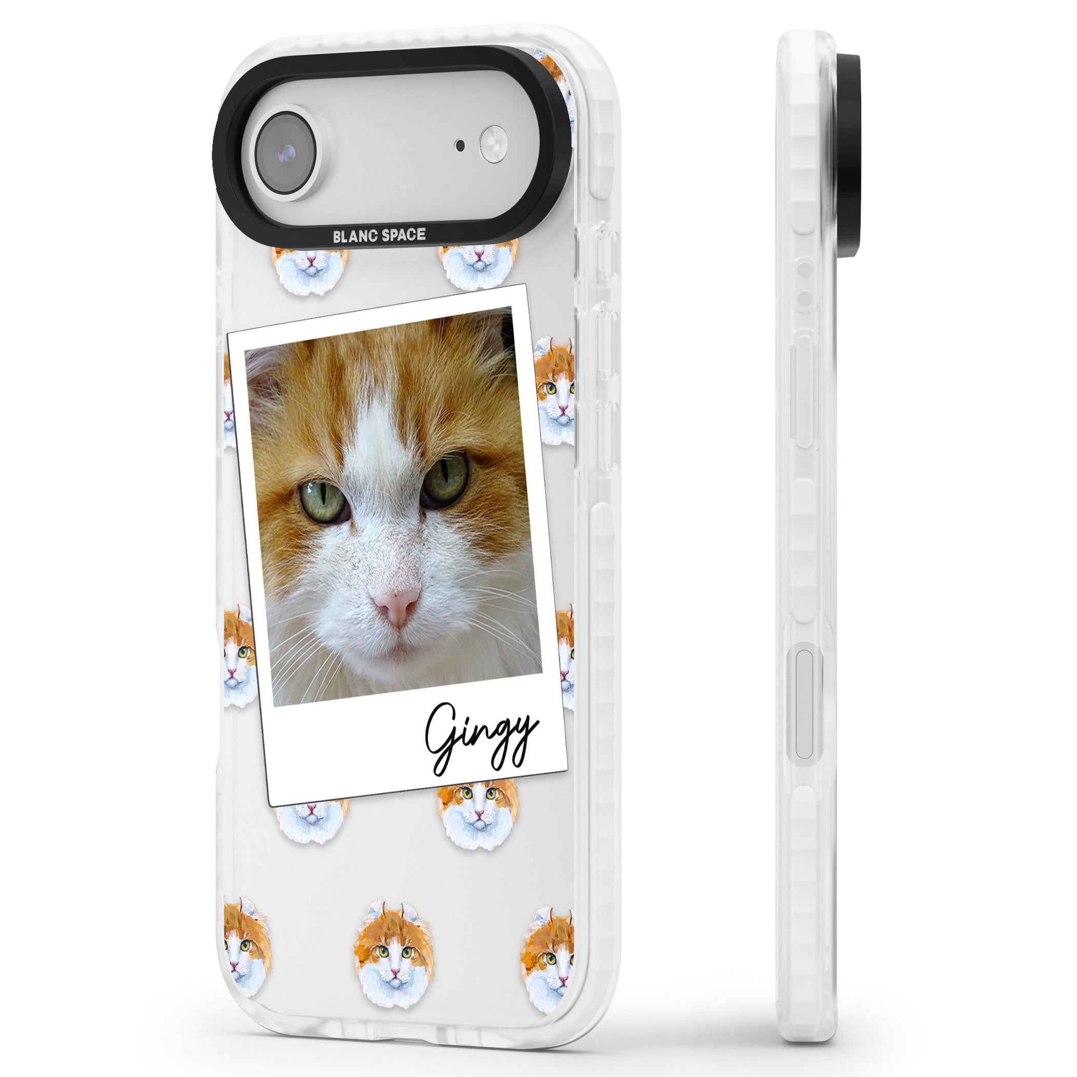 Personalised American Curl Photo iPhone 17 Air Impact Clear Phone Case Side Profile