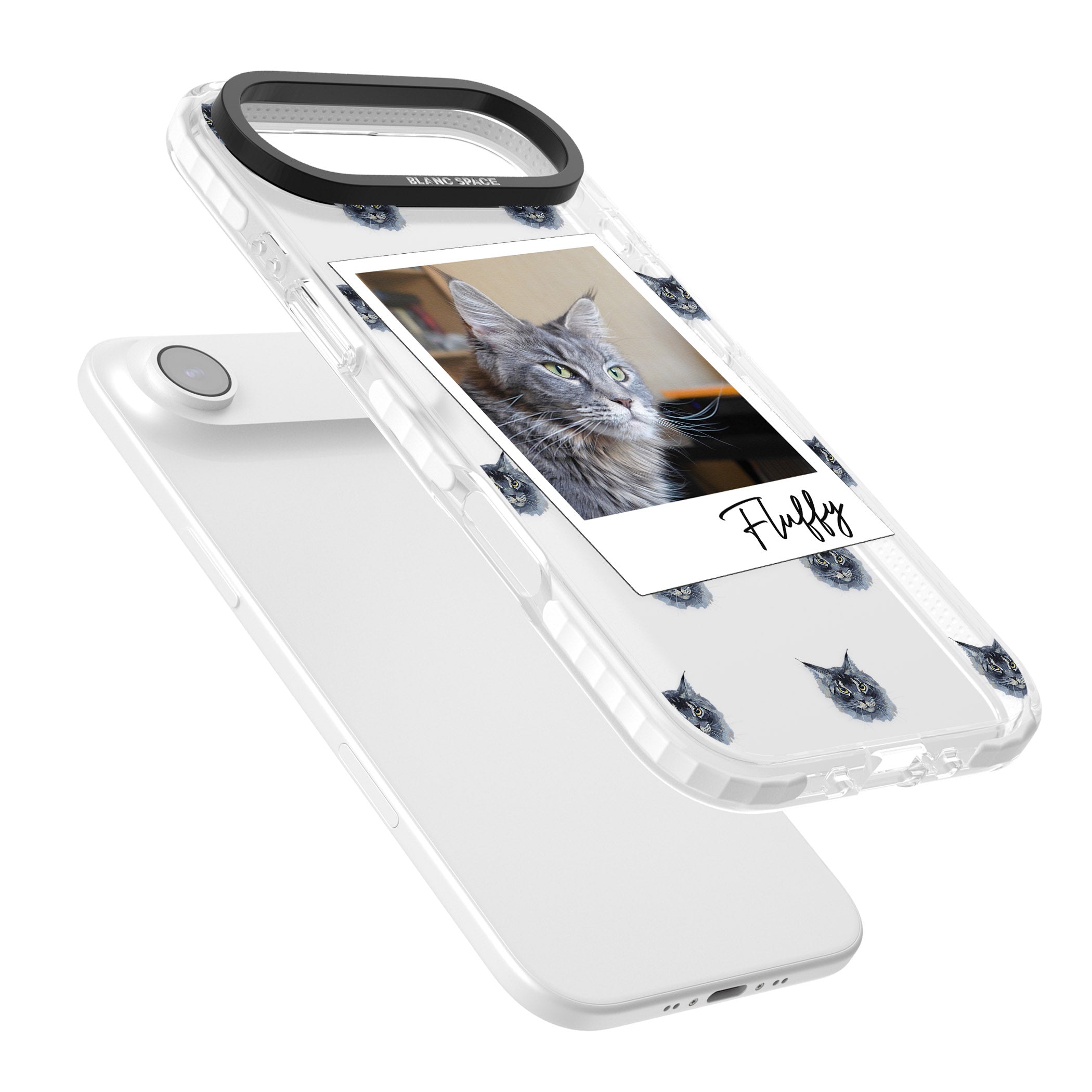 Personalised Maine Coon Photo iPhone 17 Air Impact Clear Phone Case Colours