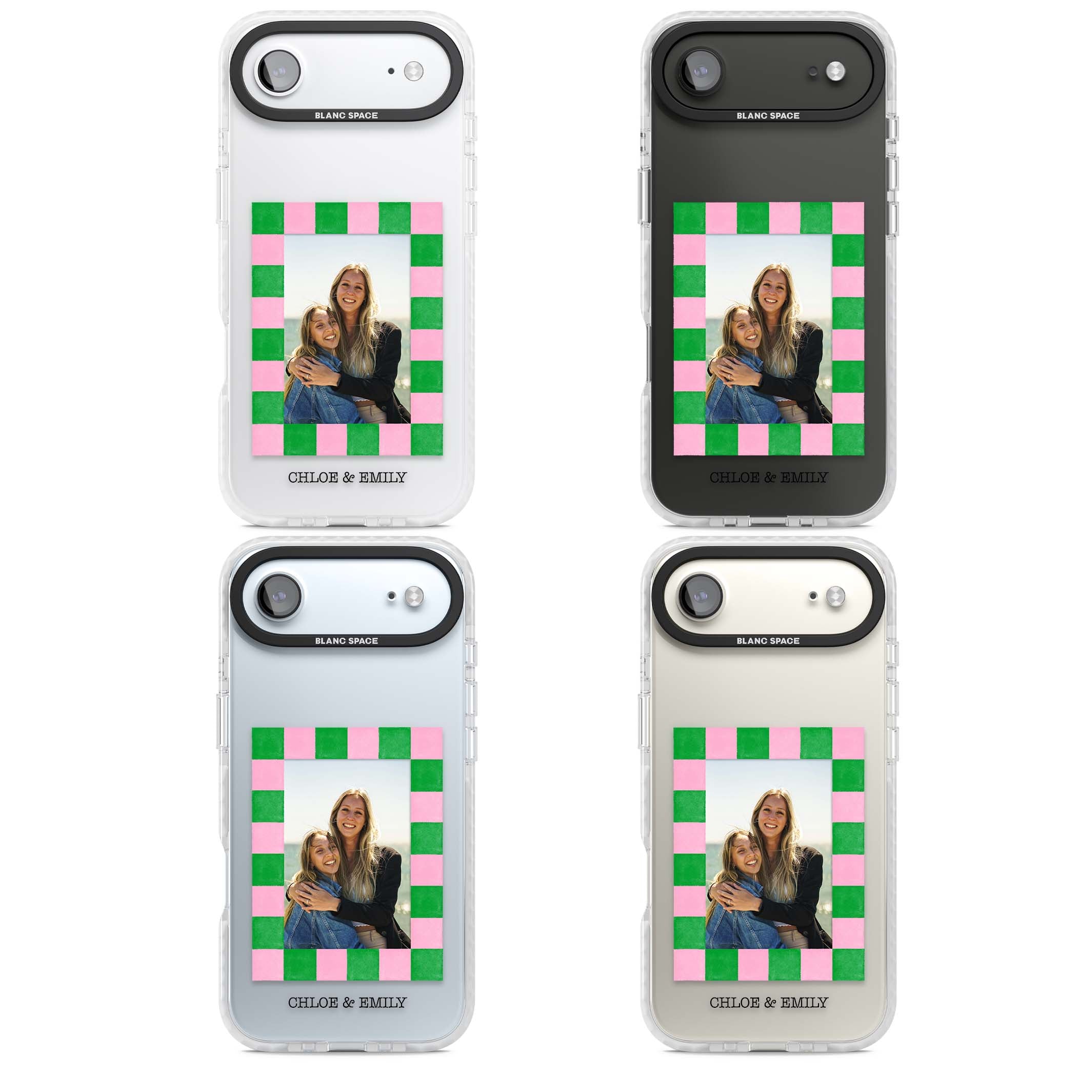 Riviera Check Photo cute iPhone case | Black Impact case for iPhone Air