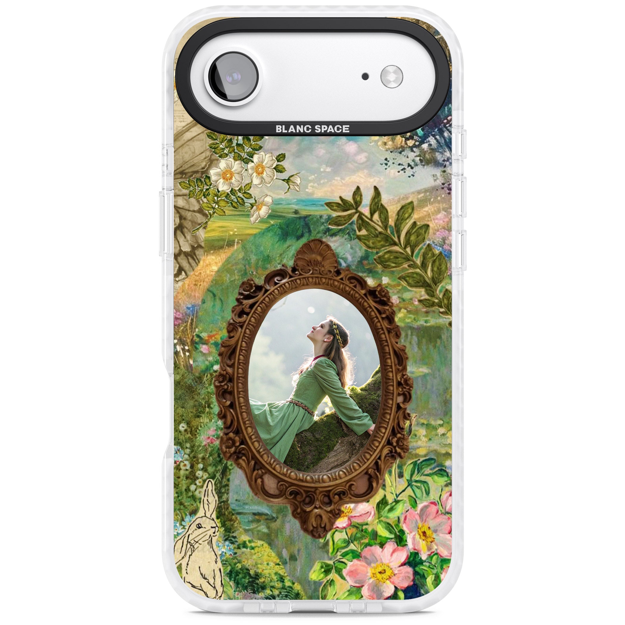 Personalised Meadow Frame iPhone 17 Air Impact Clear Phone Case