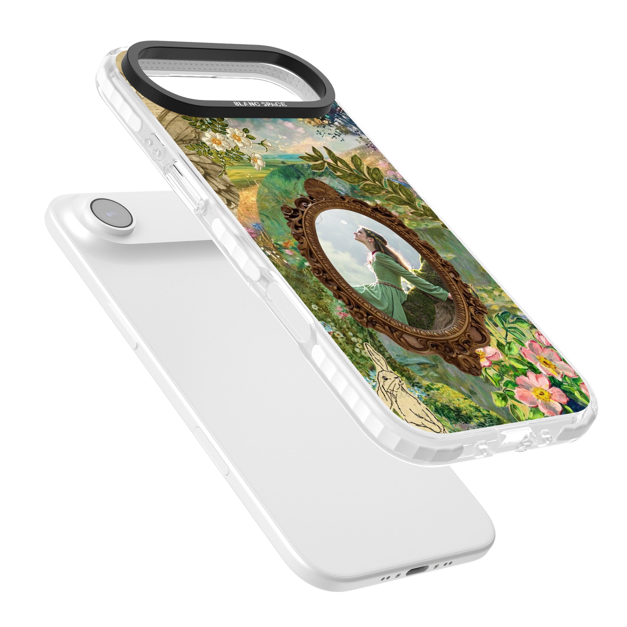 Personalised Meadow Frame iPhone 17 Air Impact Clear Phone Case Colours