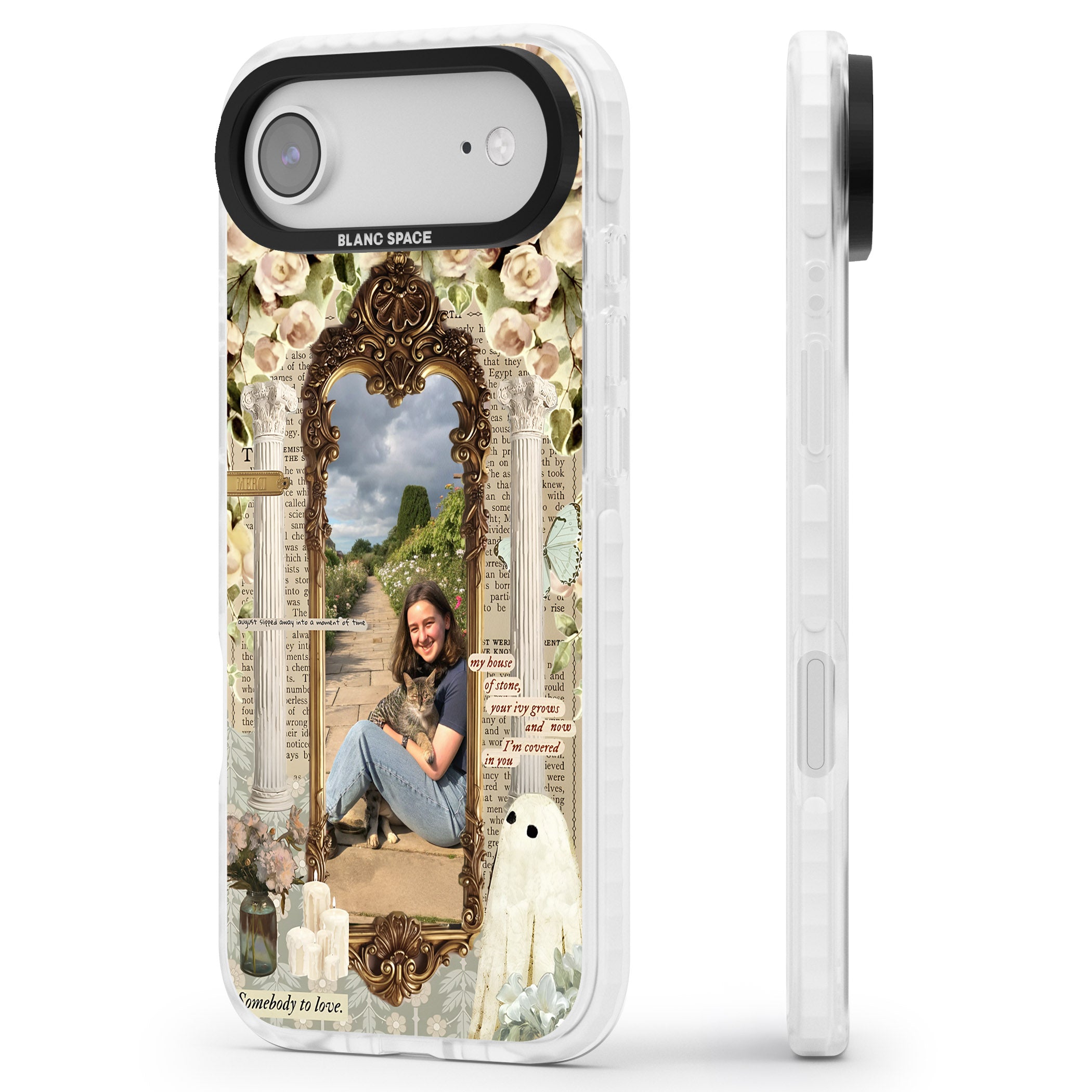 Personalised Soft Vintage Frame iPhone 17 Air Impact Clear Phone Case Side Profile