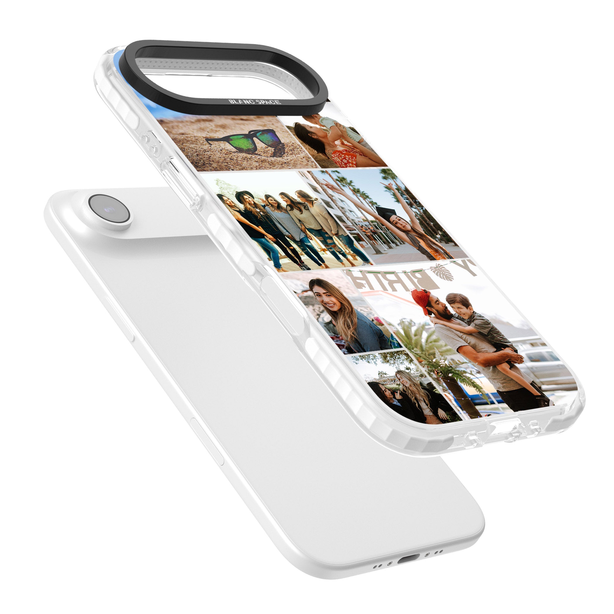 Personalised Photo Grid iPhone 17 Air Impact Clear Phone Case Colours