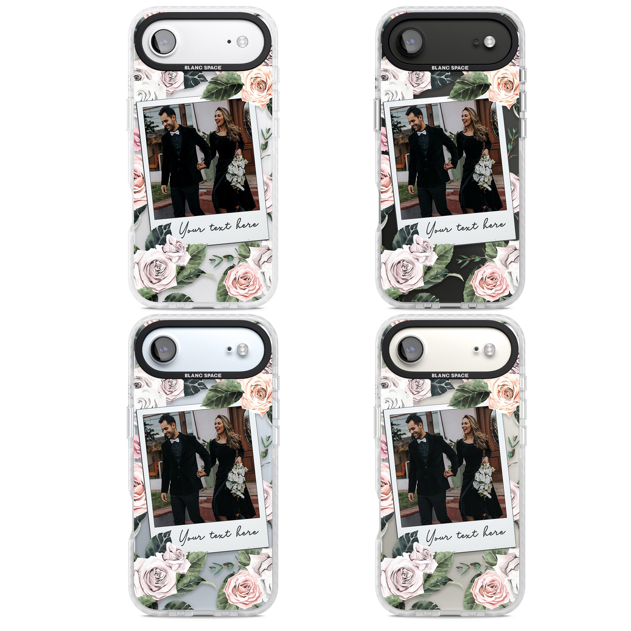 Personalised Floral Instant Camera Photo iPhone 17 Air Impact Clear Phone Case APT Impact Protection