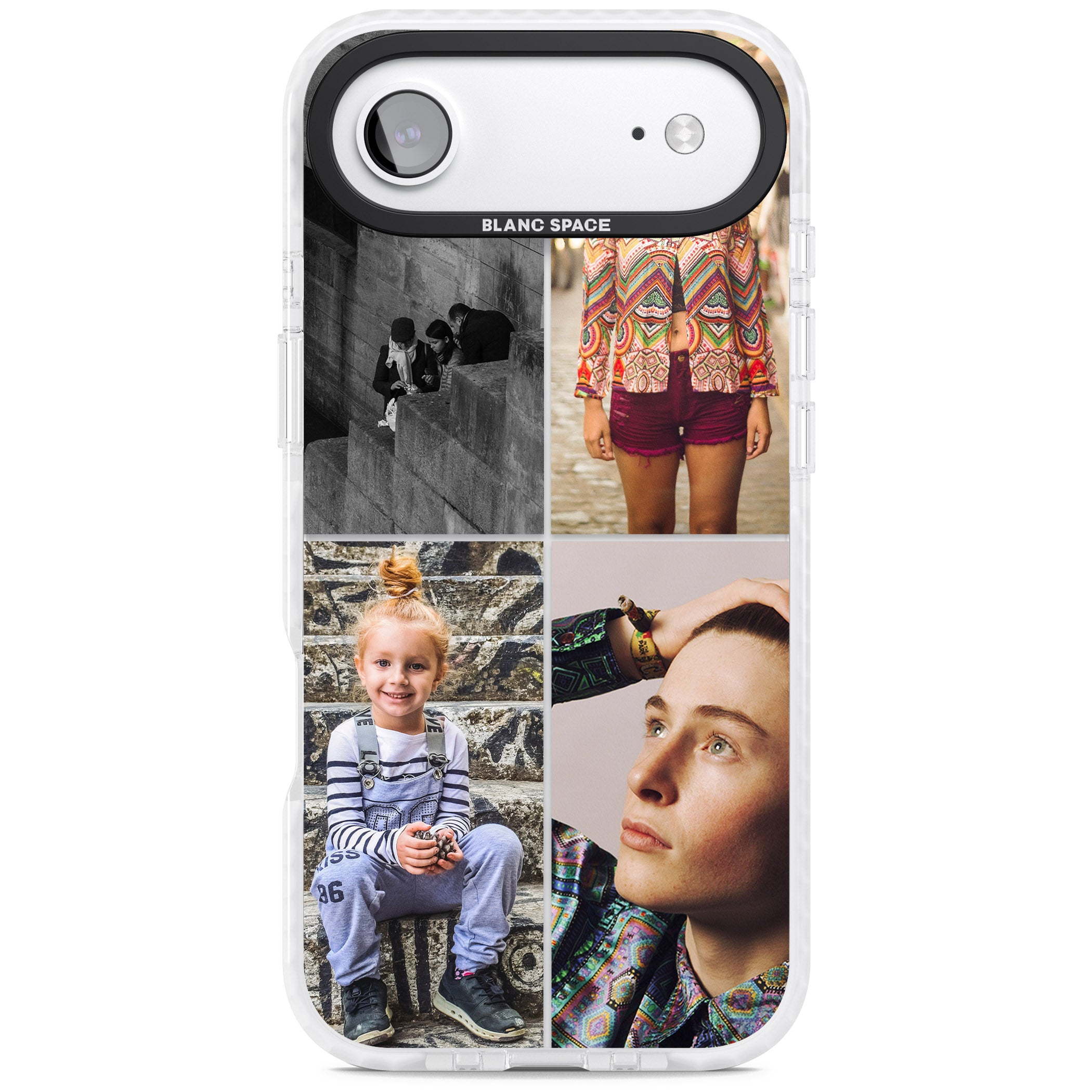 Personalised 4 Photo Grid iPhone 17 Air Impact Clear Phone Case