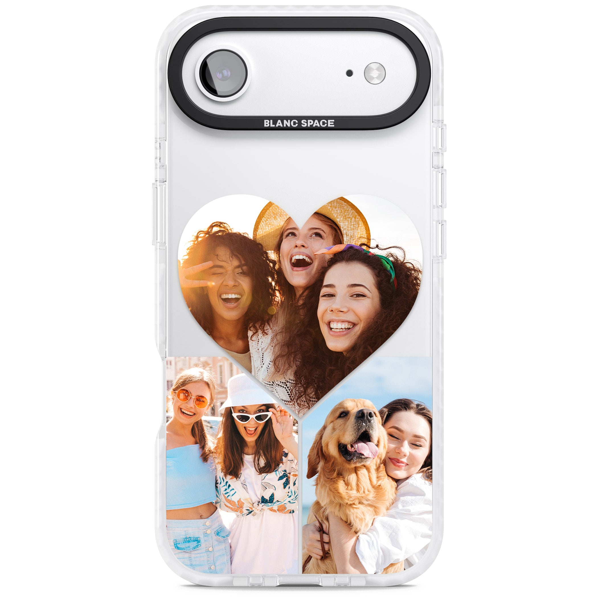 Personalised Heart Photo iPhone 17 Air Impact Clear Phone Case