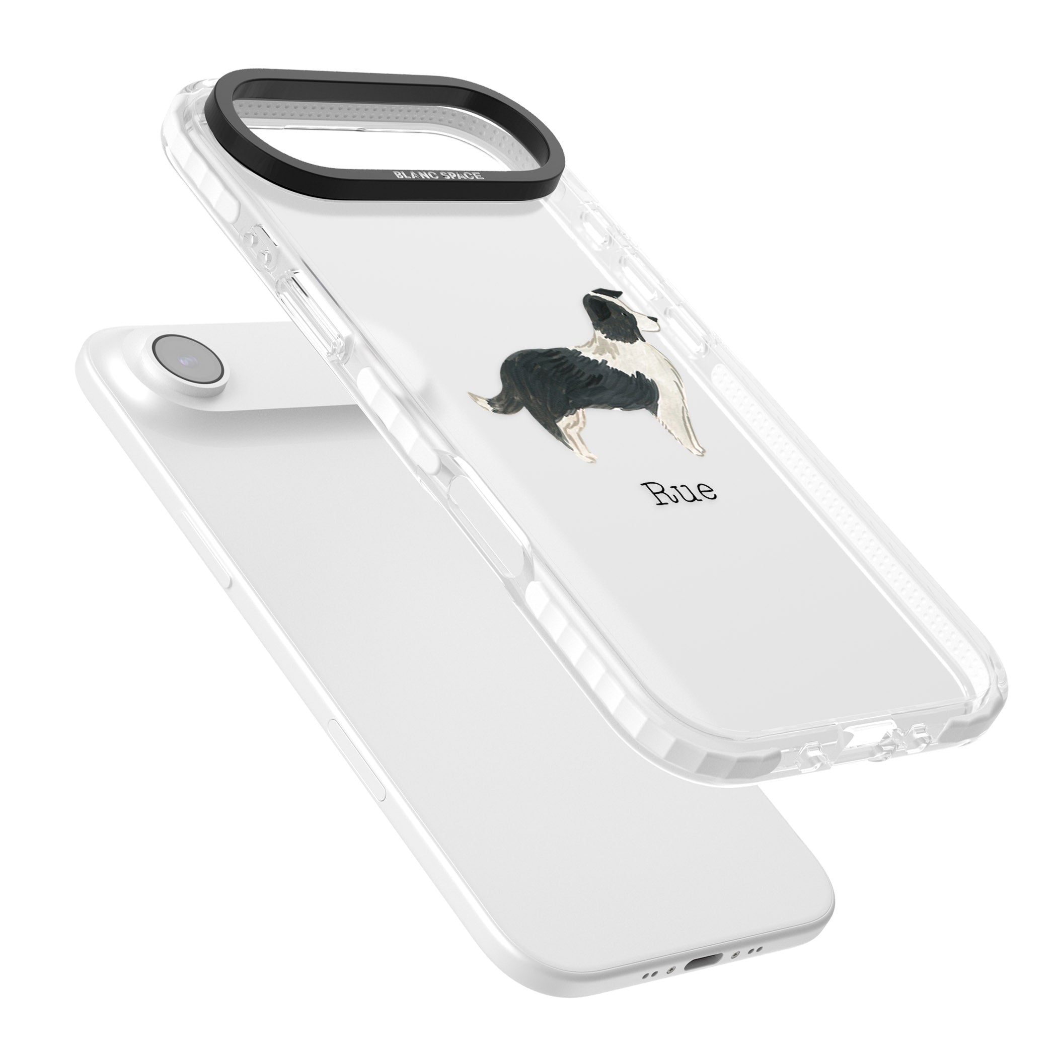 Personalised Border Collie iPhone 17 Air Impact Clear Phone Case Colours