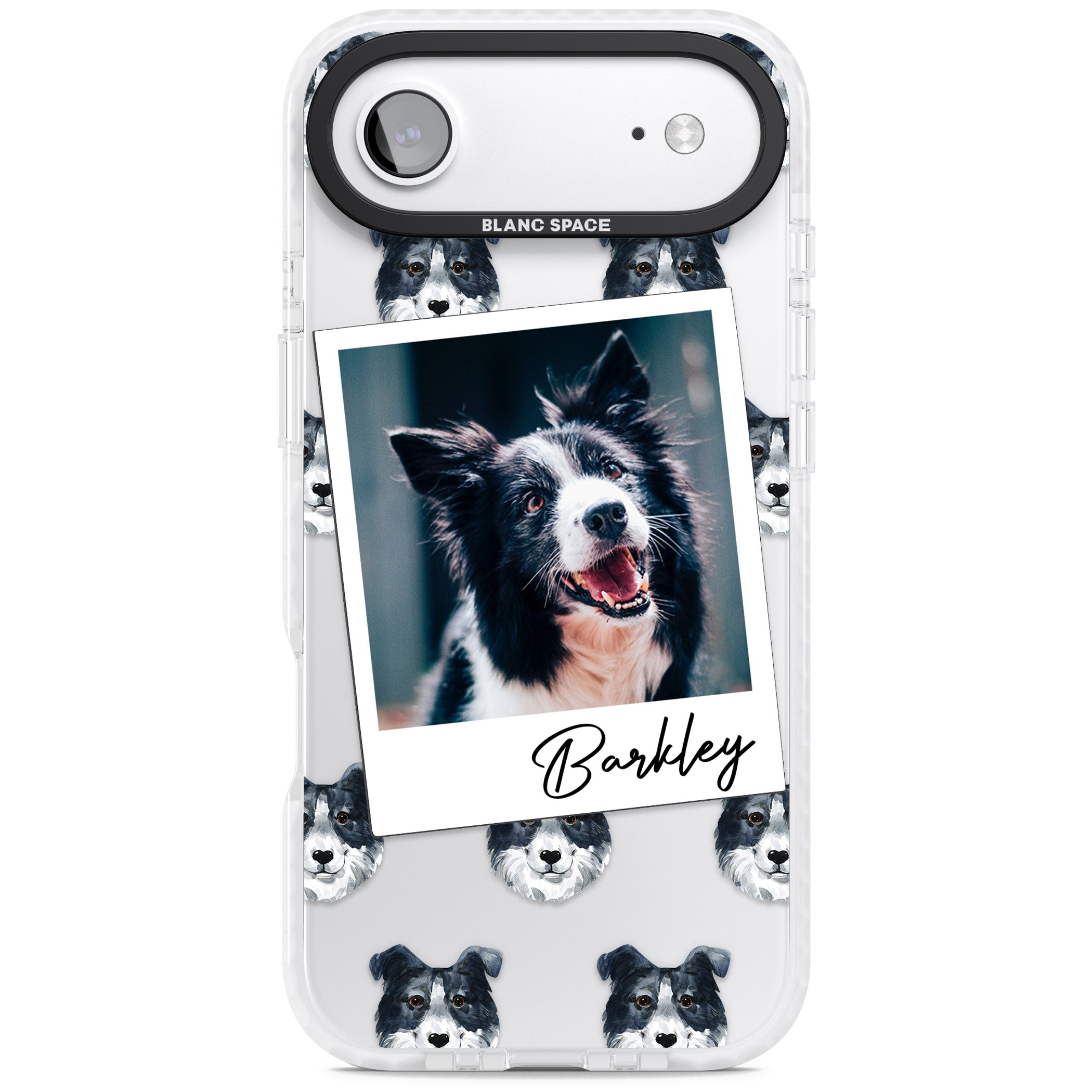 Personalised Border Collie Instant Camera Photo iPhone 17 Air Impact Clear Phone Case