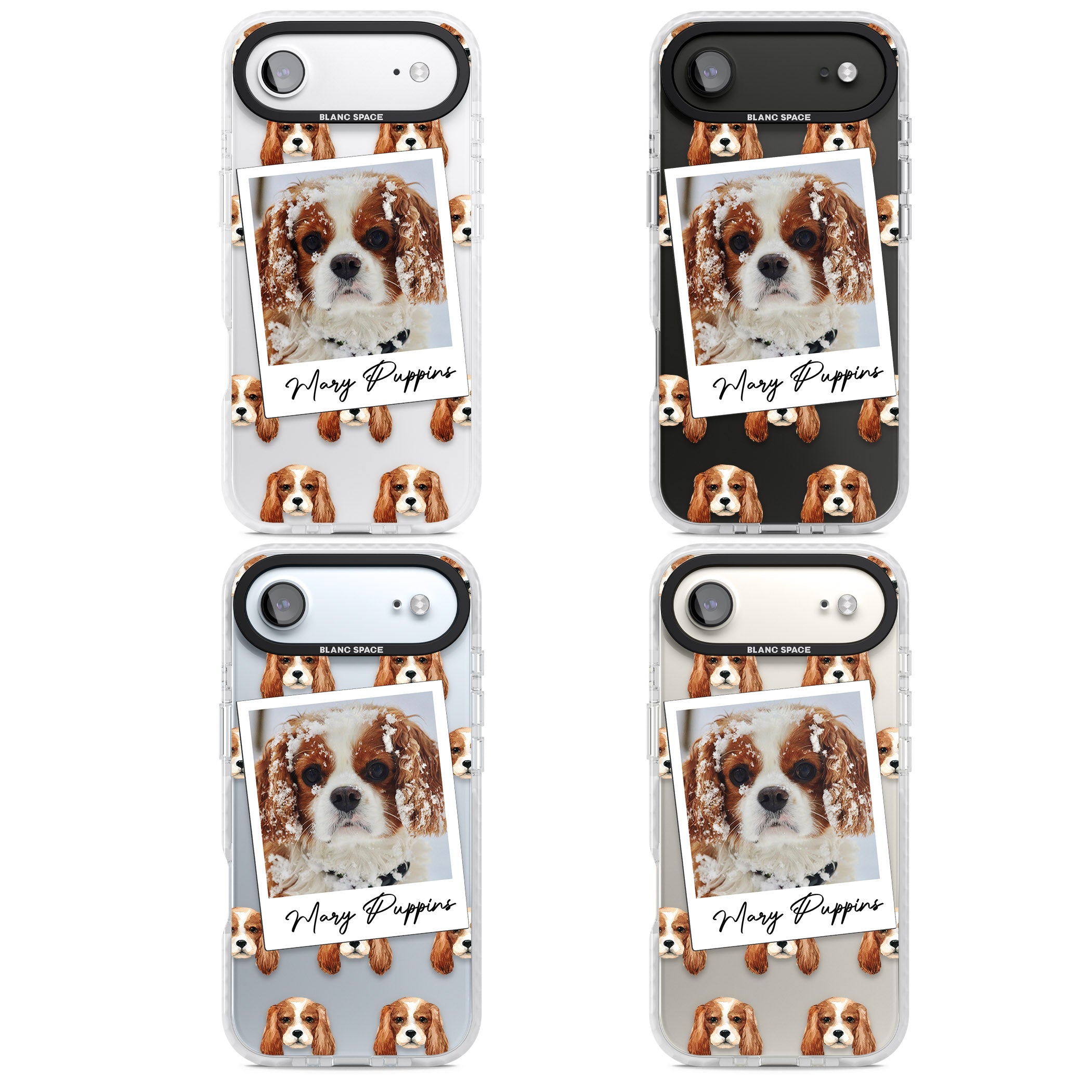 Personalised Cavalier King Charles Instant Camera Photo iPhone 17 Air Impact Clear Phone Case APT Impact Protection