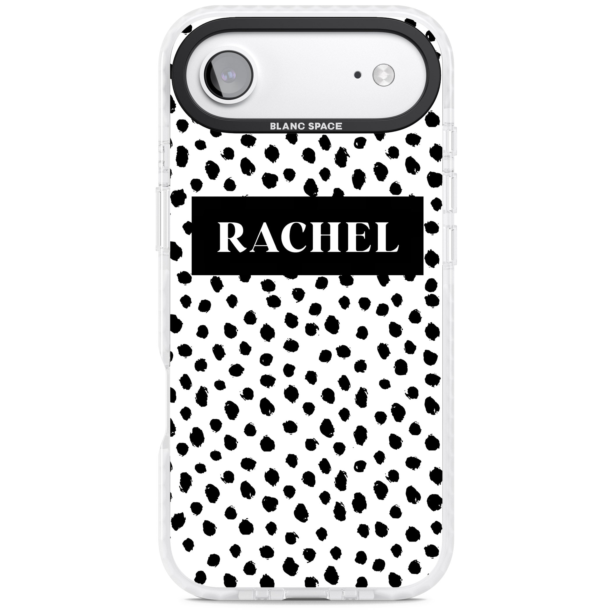 Personalised Black Dots iPhone 17 Air Impact Clear Phone Case