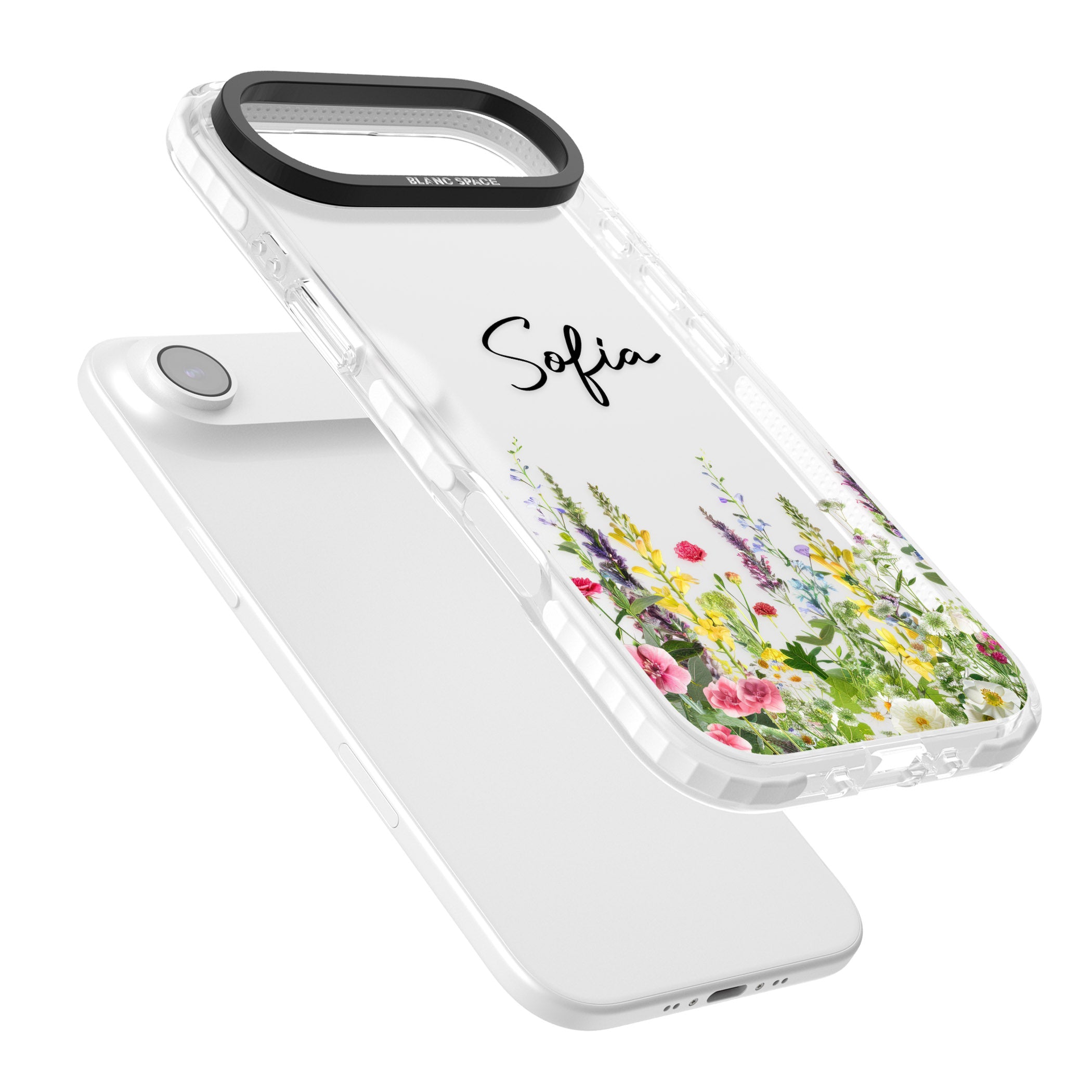 Personalised Garden Wildfowers iPhone 17 Air Impact Clear Phone Case Colours