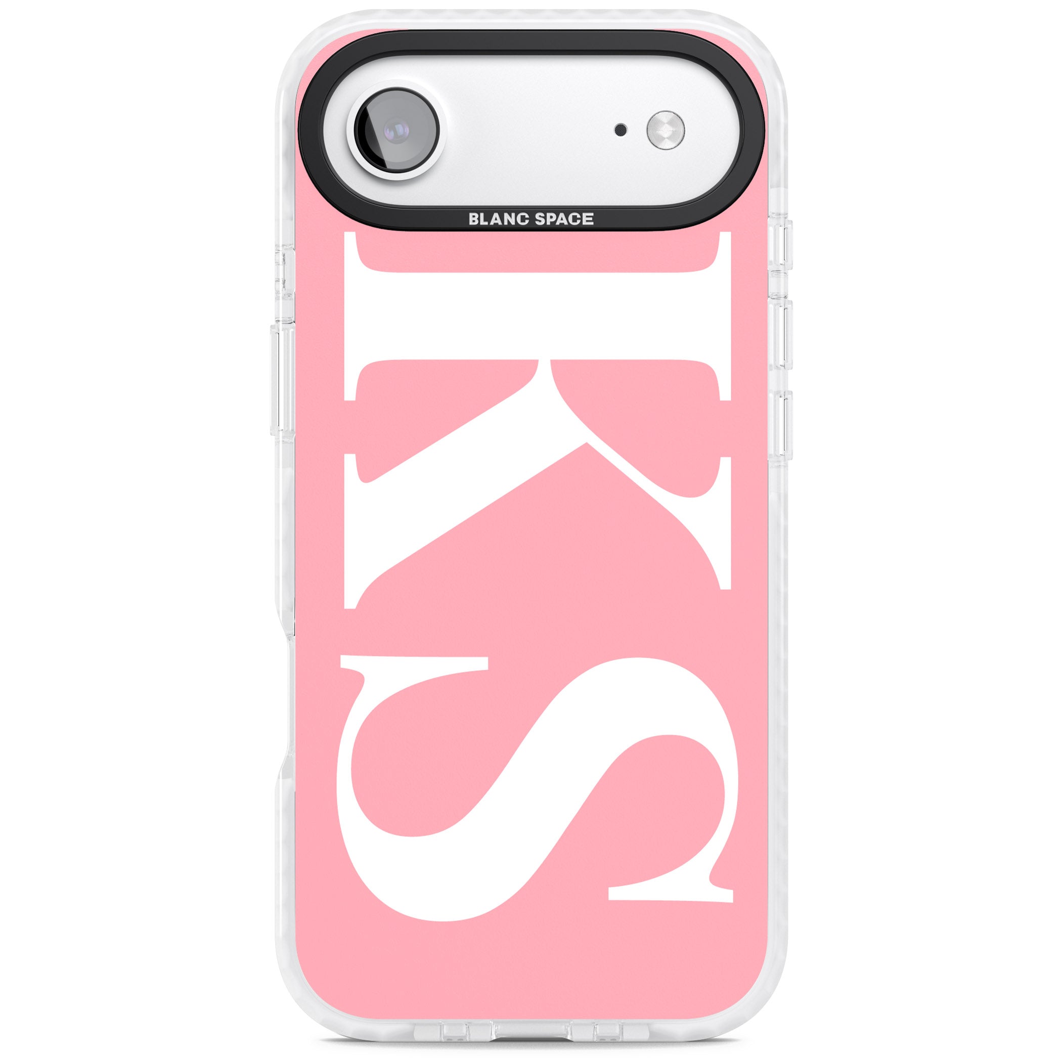 Personalised White & Pink Letters iPhone 17 Air Impact Clear Phone Case