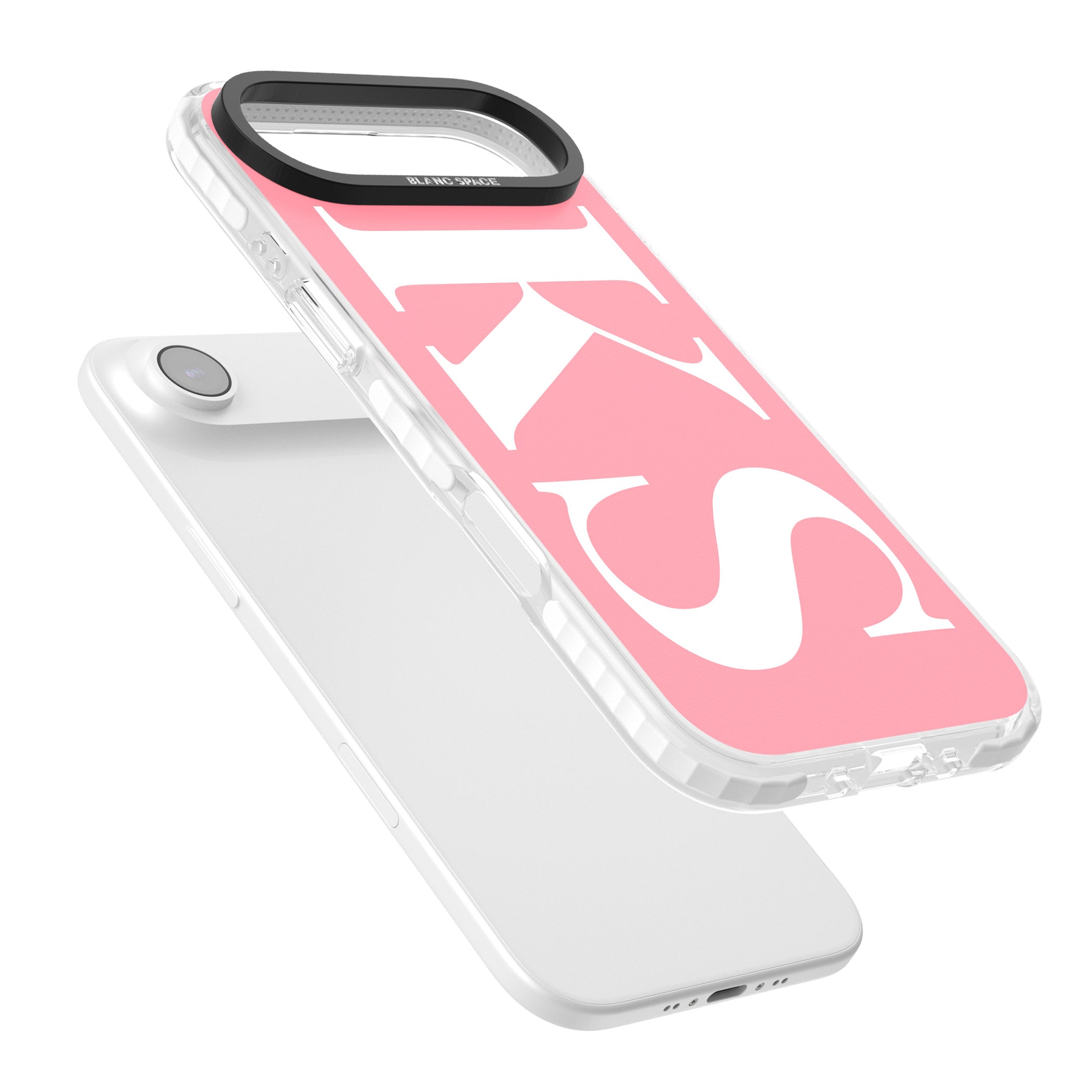 Personalised White & Pink Letters iPhone 17 Air Impact Clear Phone Case Colours