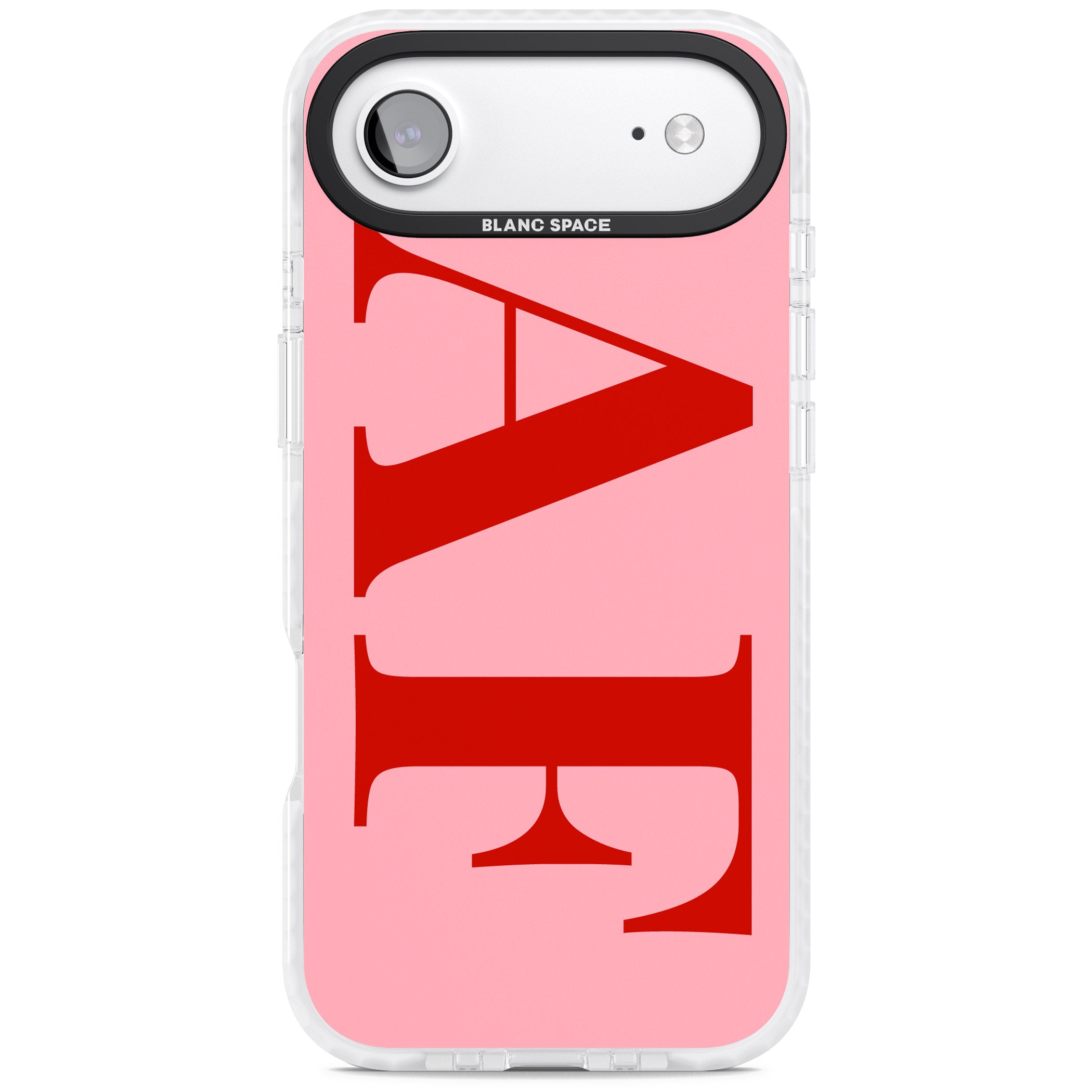 Personalised Red & Pink Letters iPhone 17 Air Impact Clear Phone Case