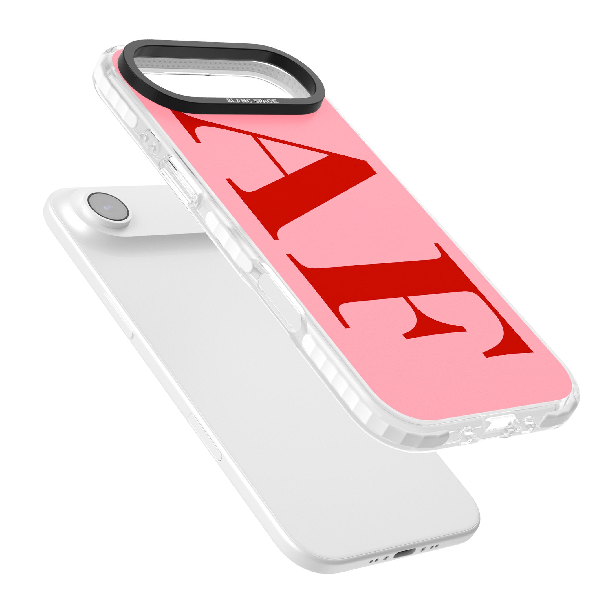 Personalised Red & Pink Letters iPhone 17 Air Impact Clear Phone Case Colours