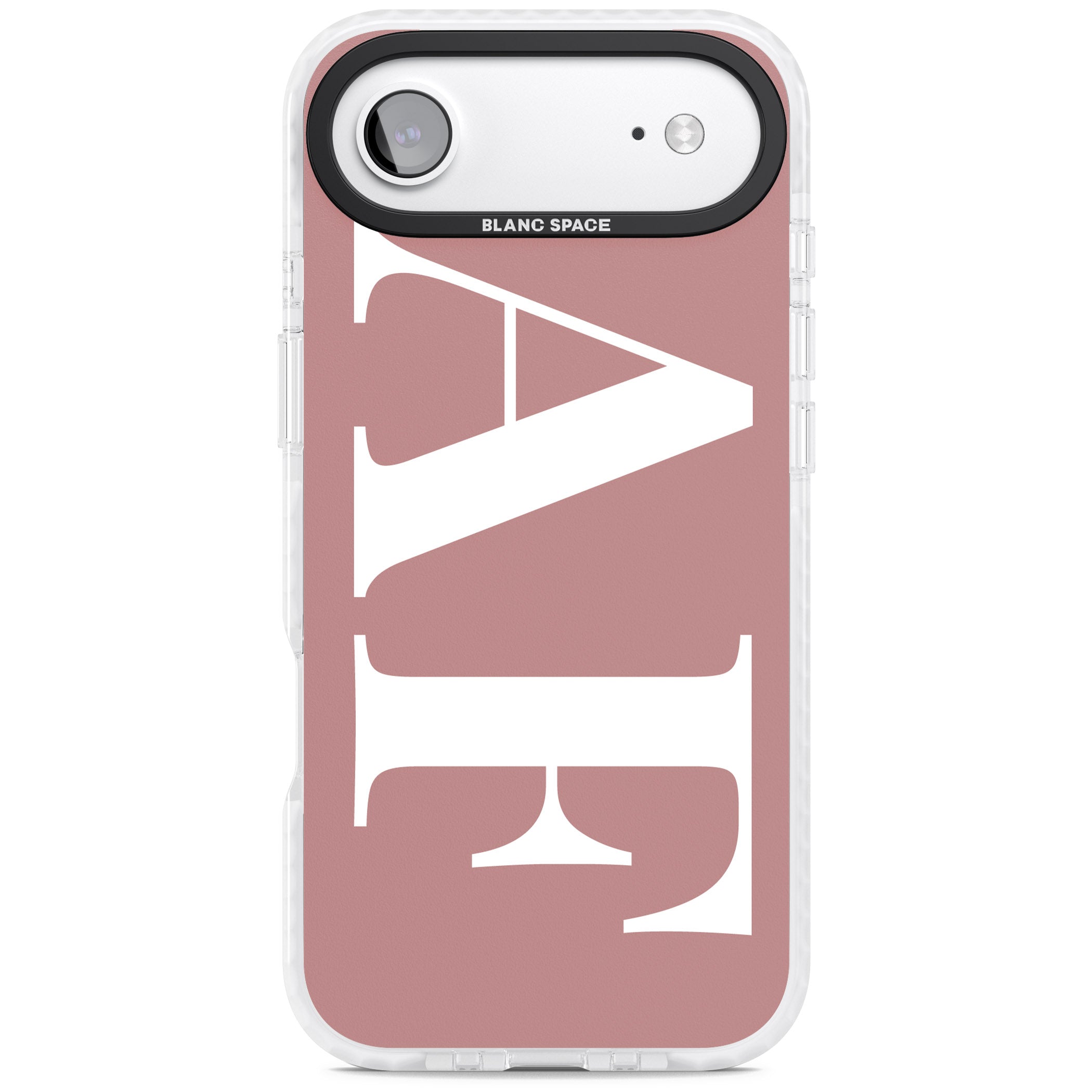 Personalised White & Rose Letters iPhone 17 Air Impact Clear Phone Case