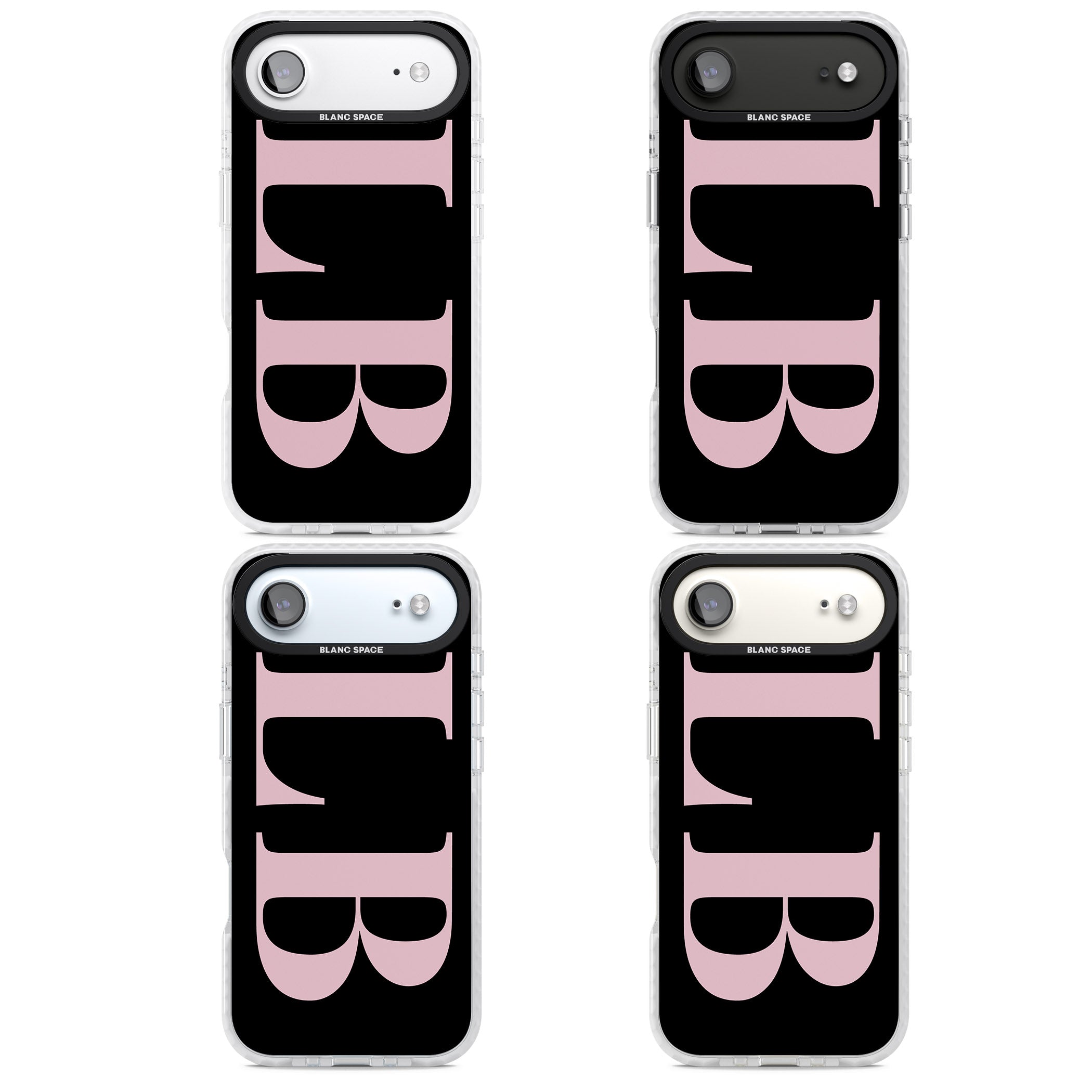 Personalised Pink & Black Green Letters iPhone 17 Air Impact Clear Phone Case APT Impact Protection