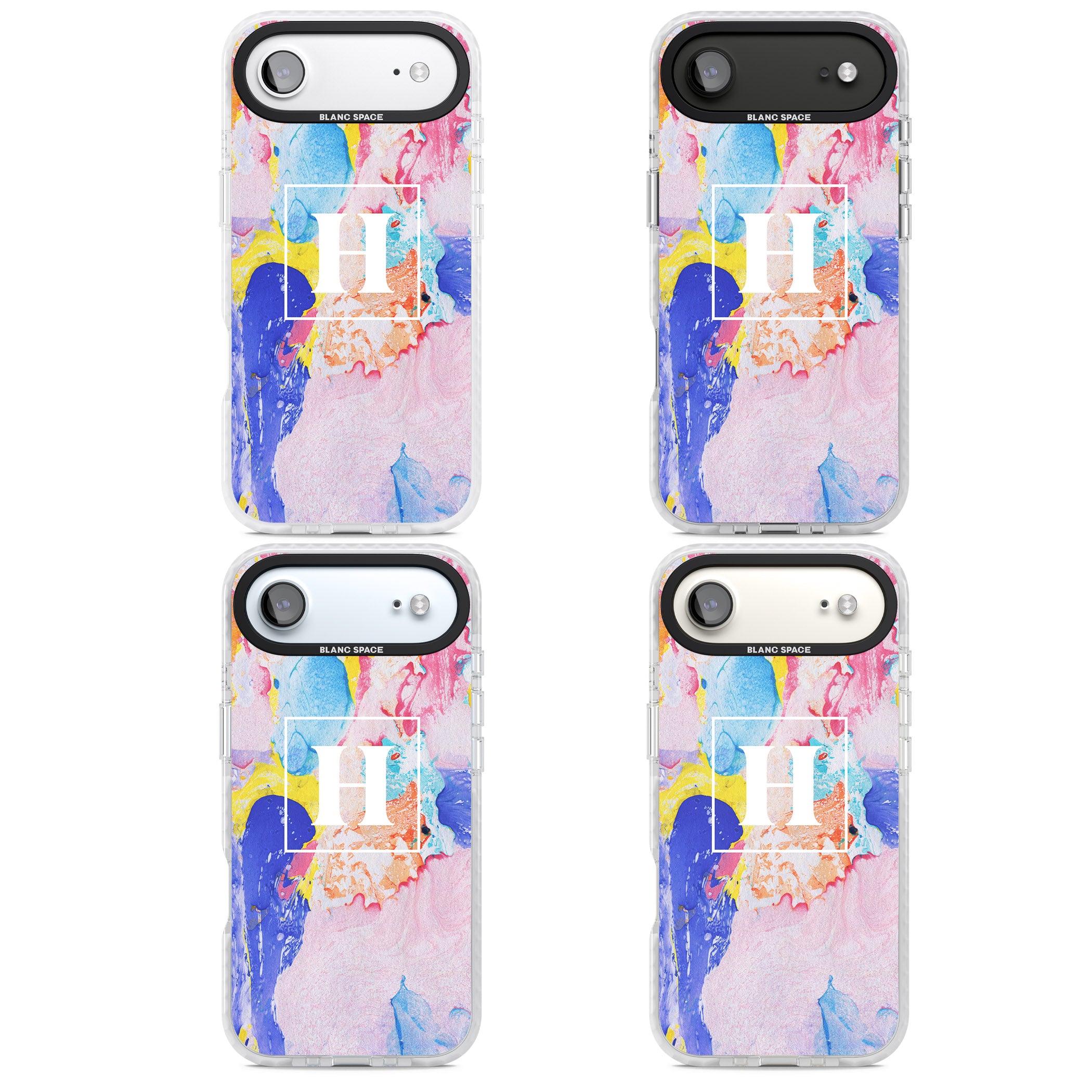 Personalised Pastel Marble Mix iPhone 17 Air Impact Clear Phone Case APT Impact Protection