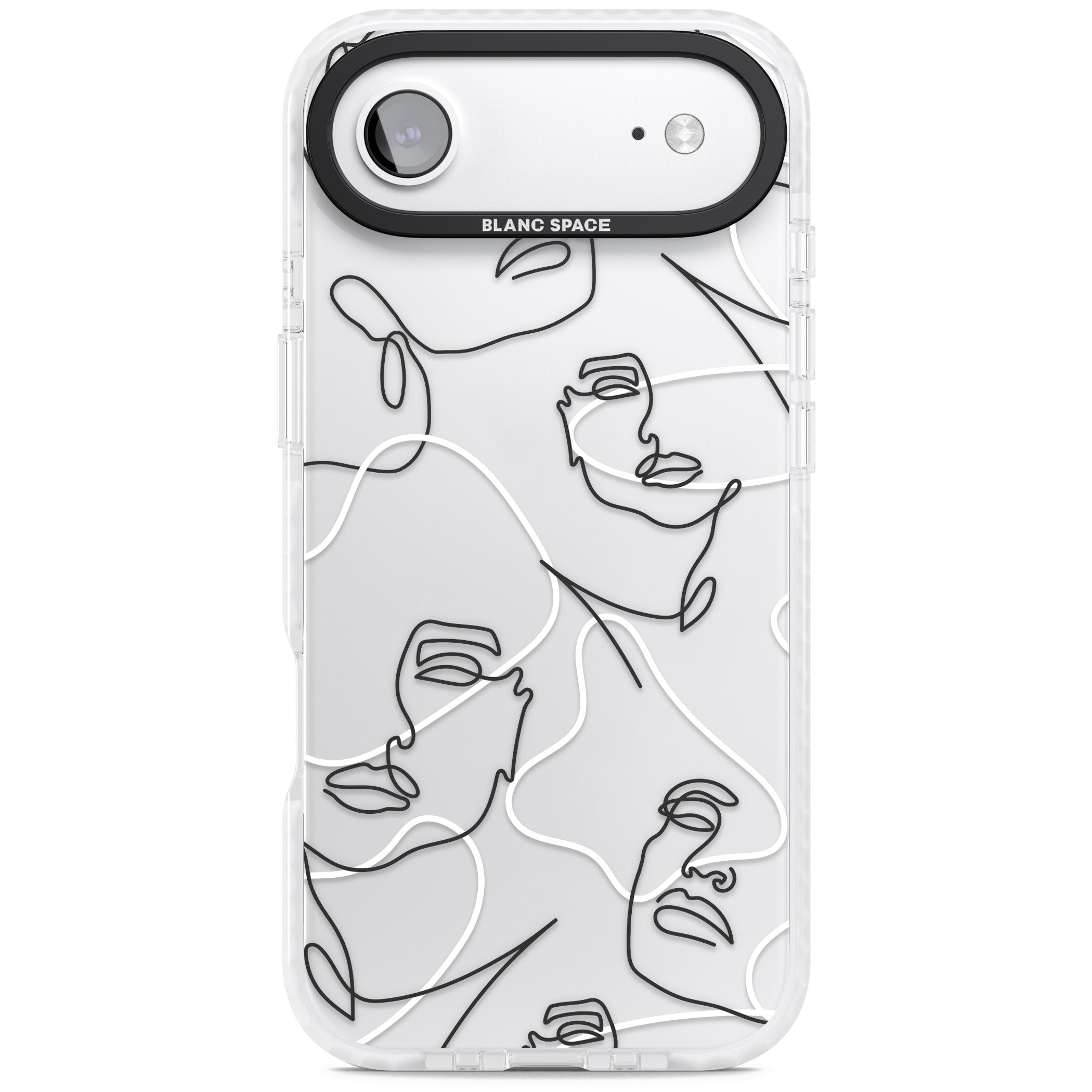 Personalised Abstract Faces iPhone 17 Air Impact Clear Phone Case