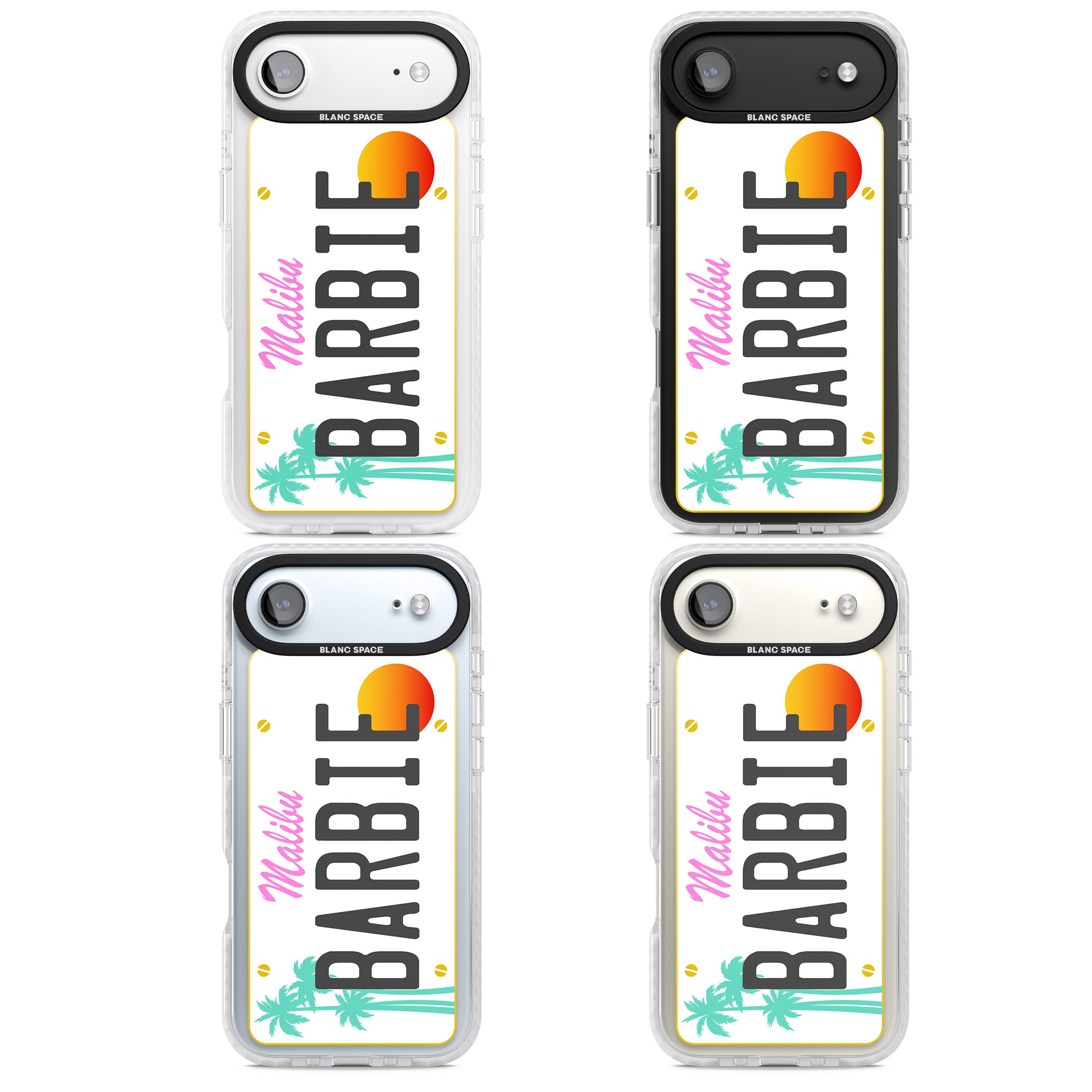 Personalised Malibu License Plate iPhone 17 Air Impact Clear Phone Case APT Impact Protection