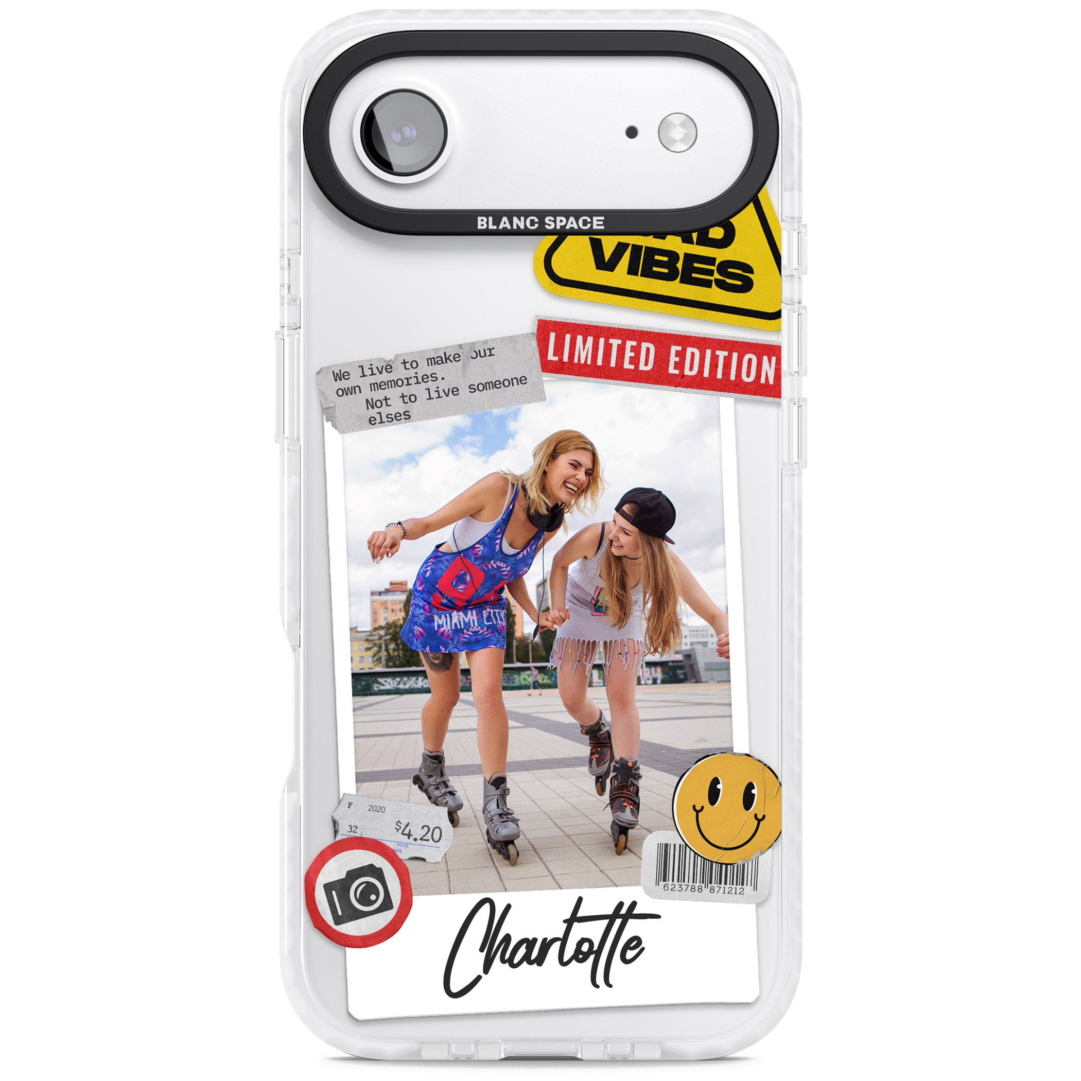 Personalised Sticker Mix Instant Photo iPhone 17 Air Impact Clear Phone Case