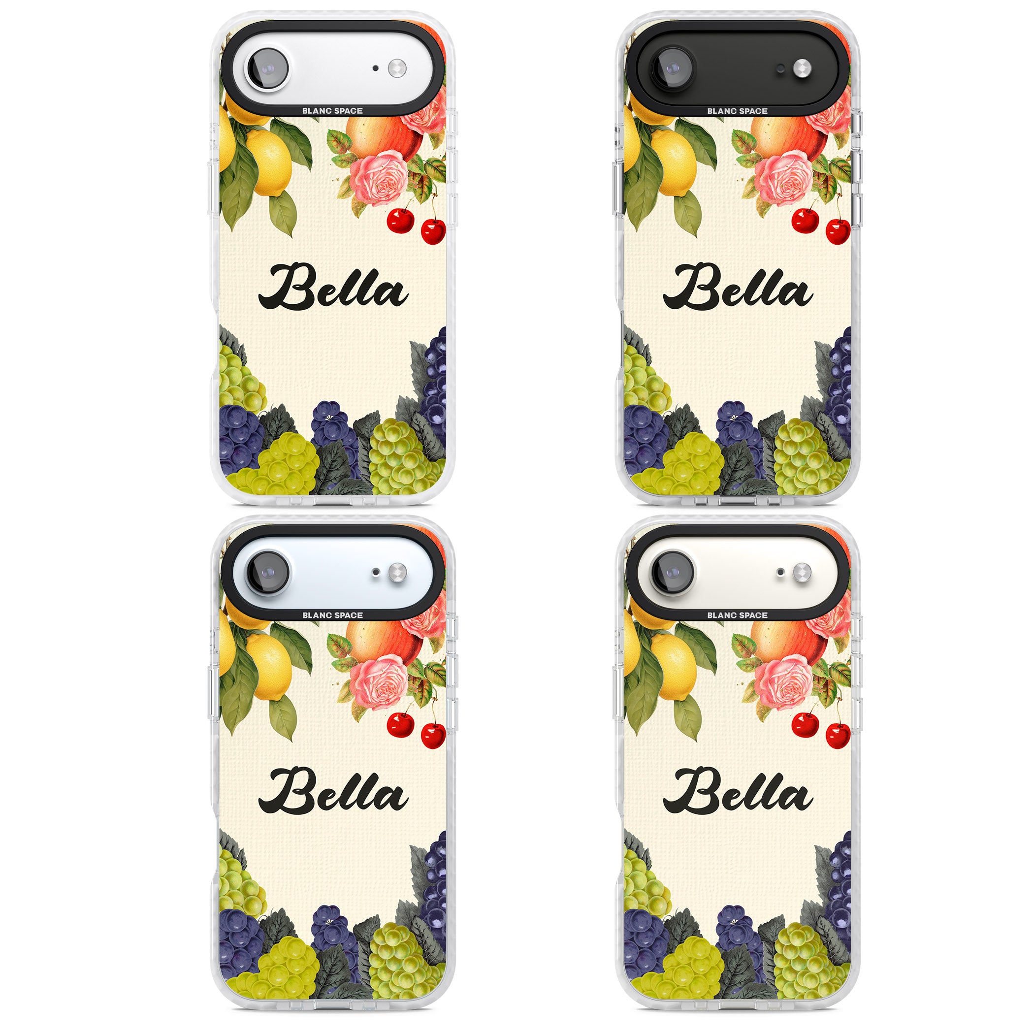 Personalised Vintage Fruits iPhone 17 Air Impact Clear Phone Case APT Impact Protection